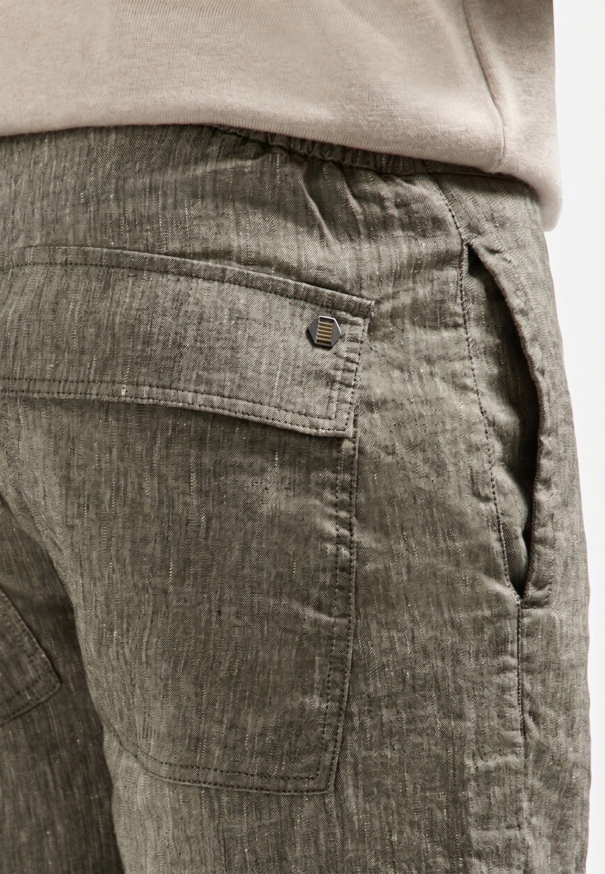Chinoshorts aus Leinenmischung | Taupe