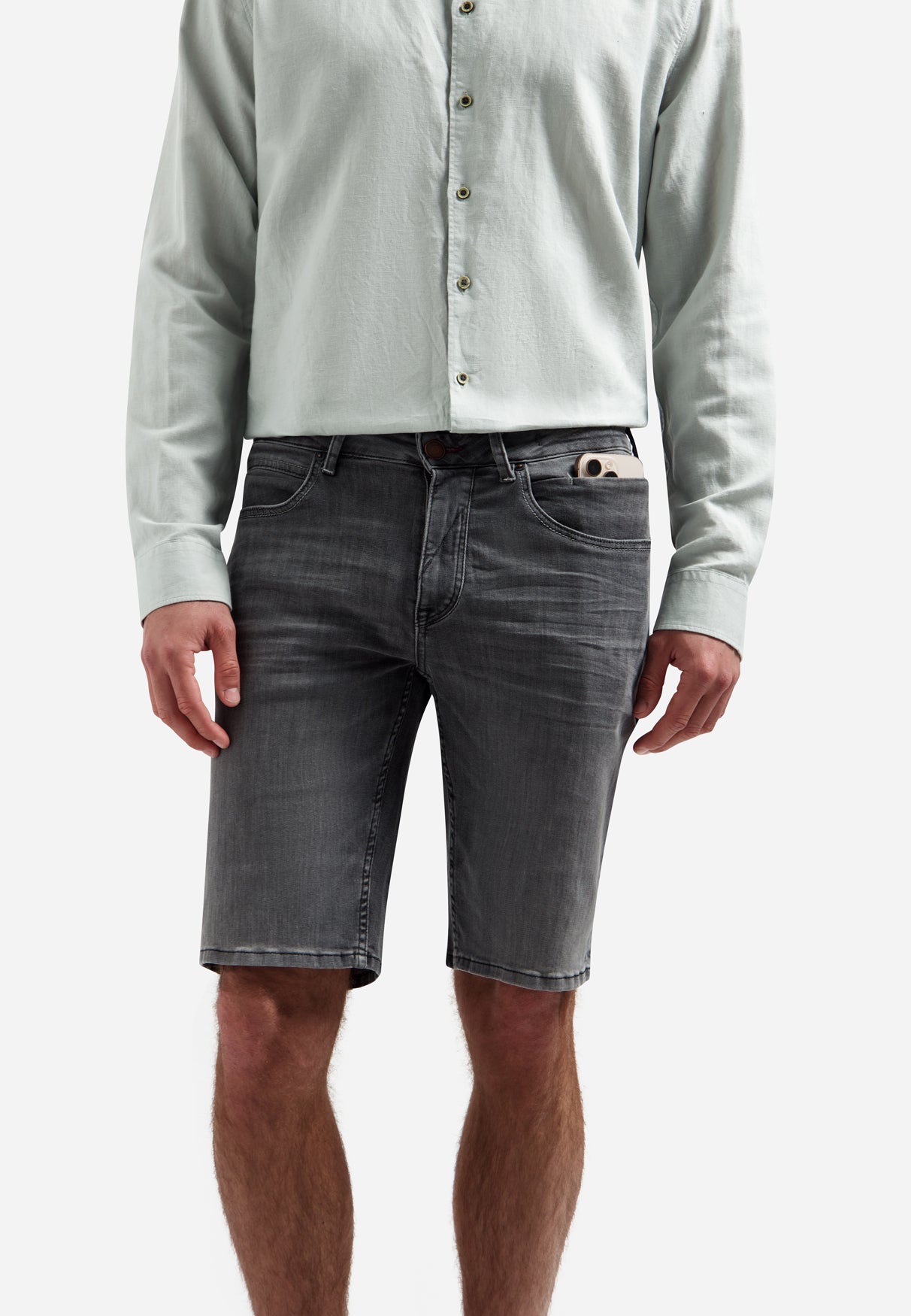 Jeansshorts | Grey Denim