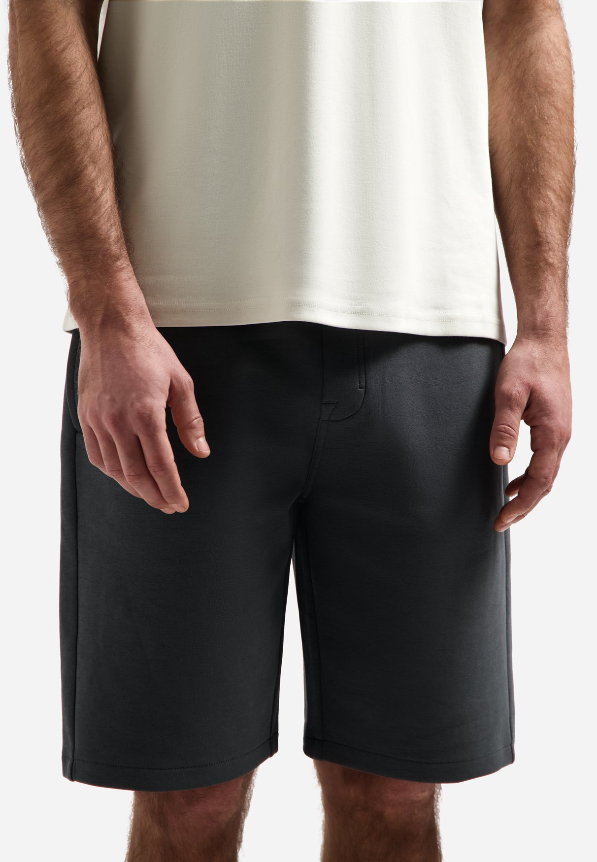 Interlock jersey shorts | Dark Steel