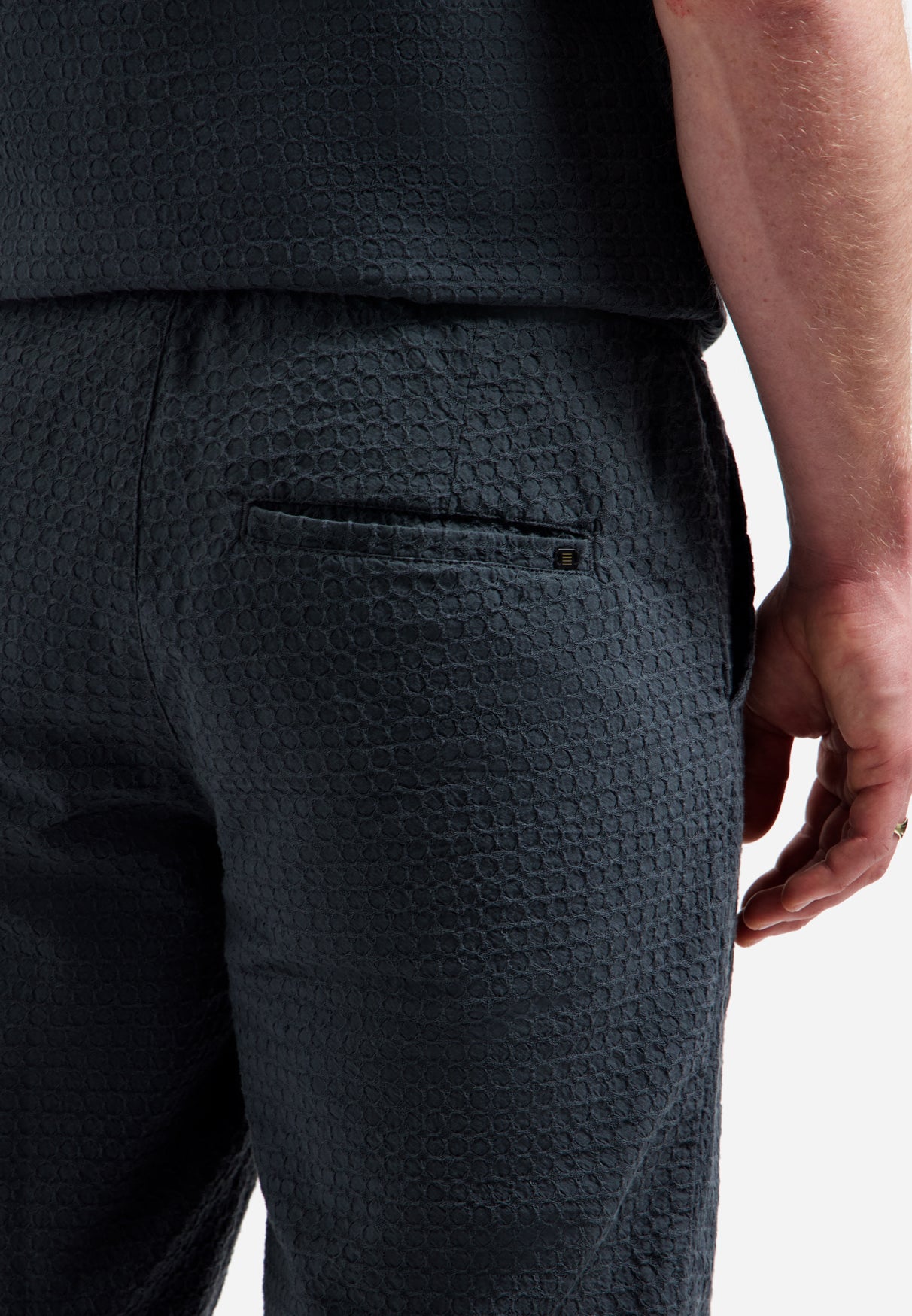 Jacquard-Chinoshorts | Dark Steel