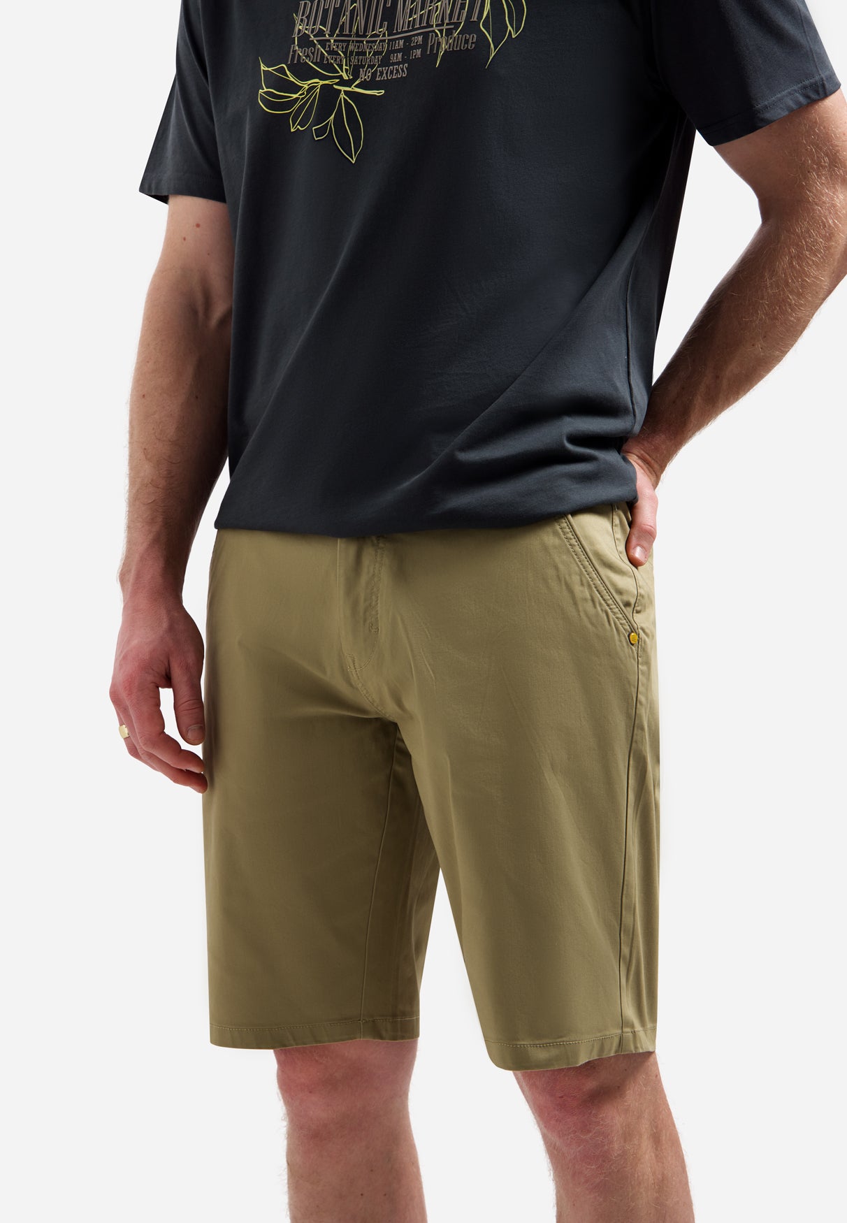 Stretch chino shorts | Taupe