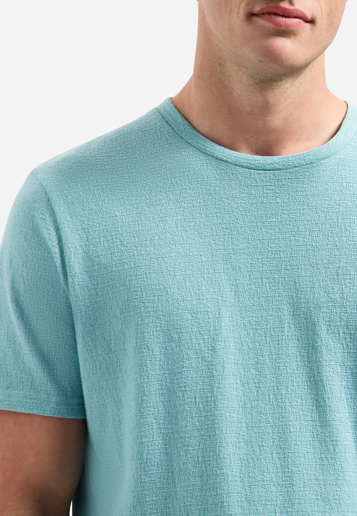 Gestreiftes T-Shirt mit Rundhalsausschnitt und kurzen Ärmeln | White