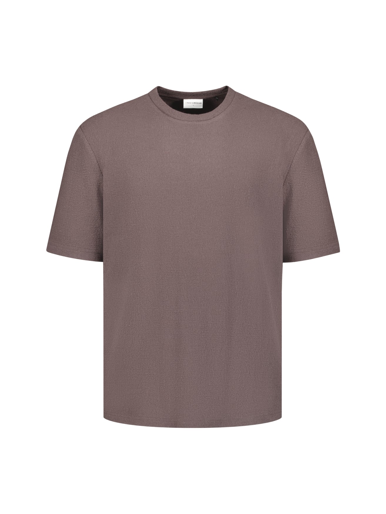 Kurzärmeliges T-Shirt mit Rundhalsausschnitt | Dunkelbraun