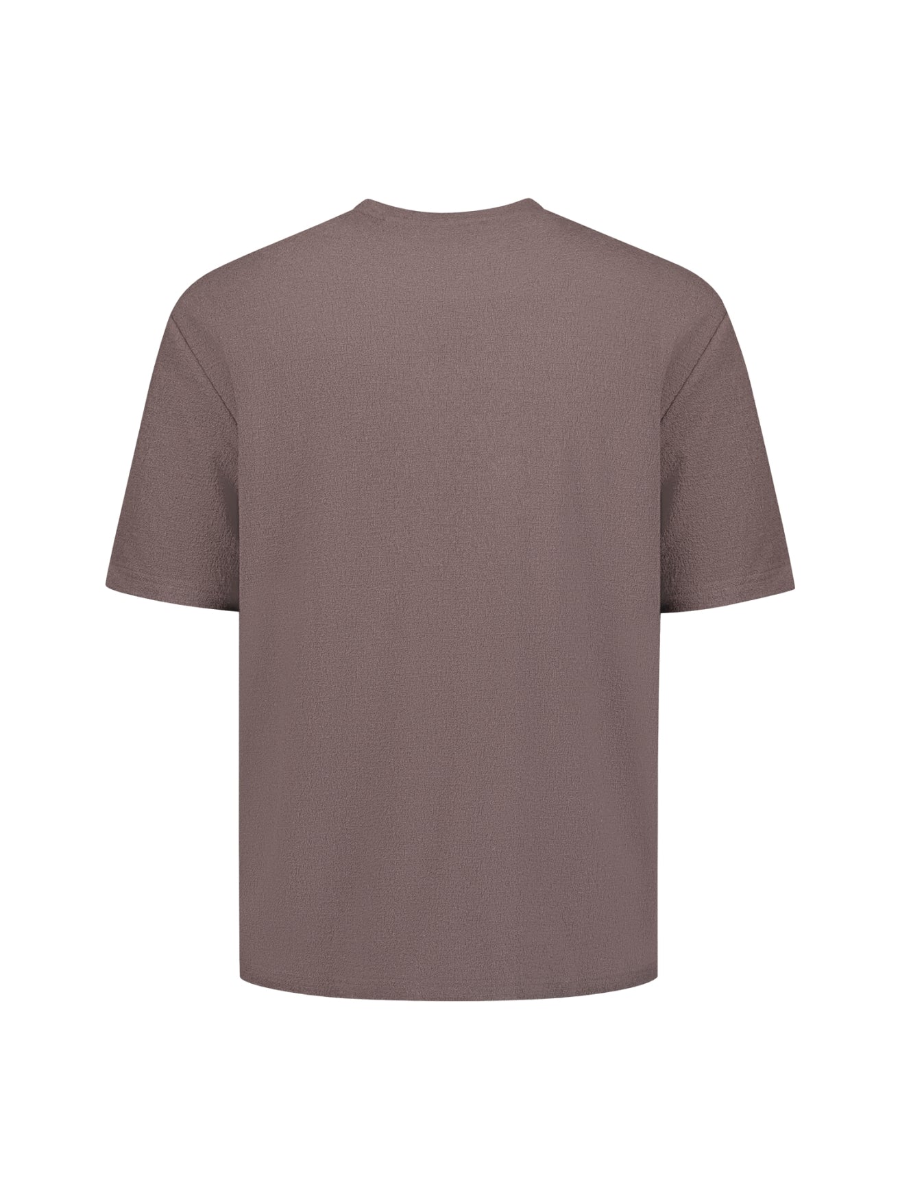 Kurzärmeliges T-Shirt mit Rundhalsausschnitt | Dunkelbraun