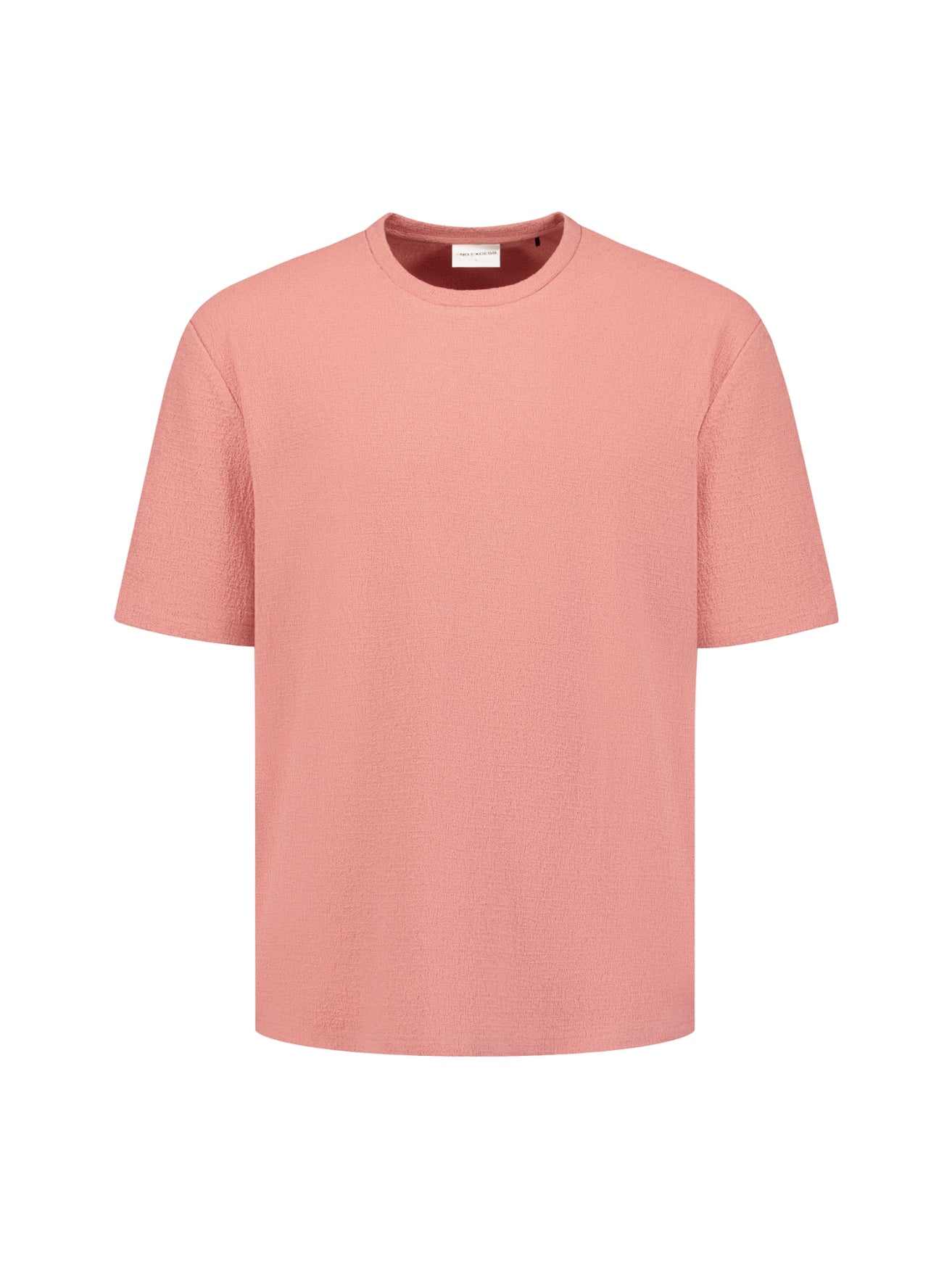 Kurzärmeliges T-Shirt mit Rundhalsausschnitt | Koralle