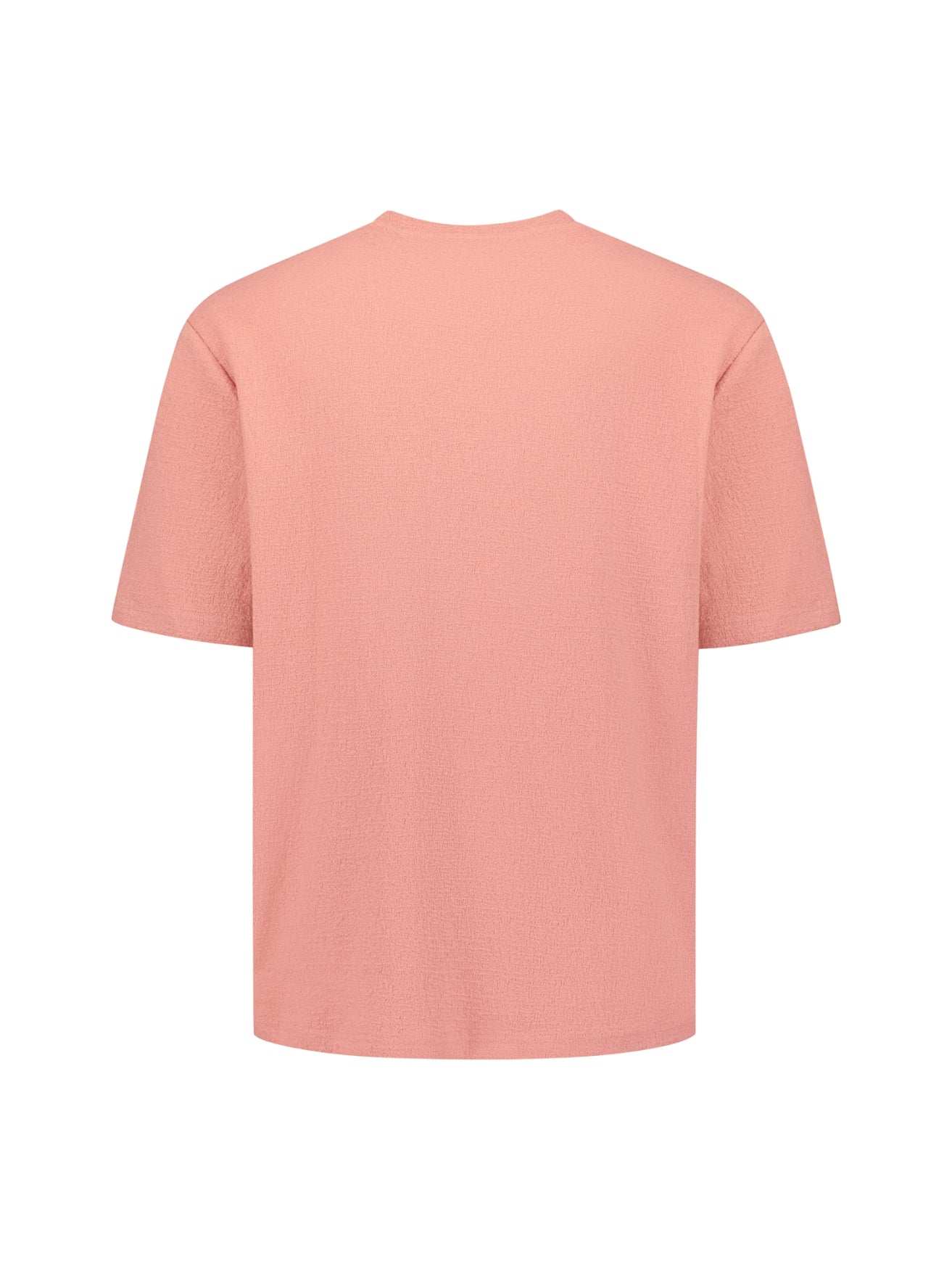 Kurzärmeliges T-Shirt mit Rundhalsausschnitt | Koralle