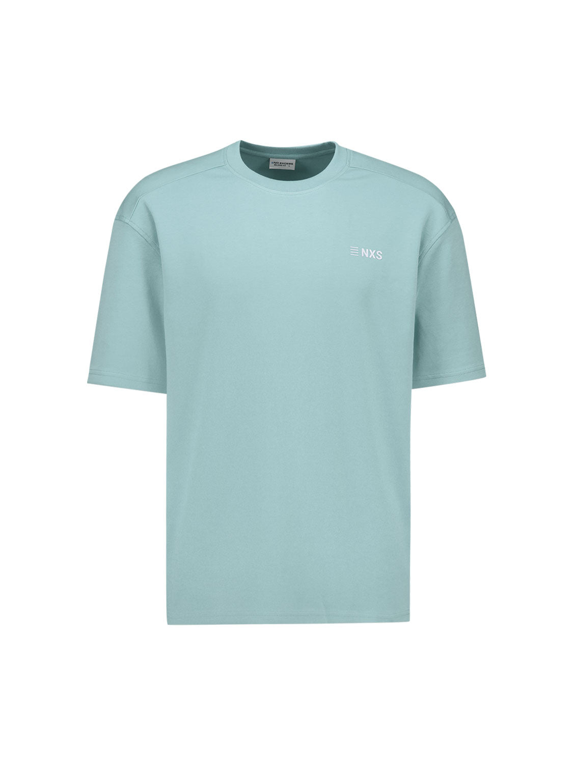 Short-sleeve crewneck T-shirt with back print | Seablue