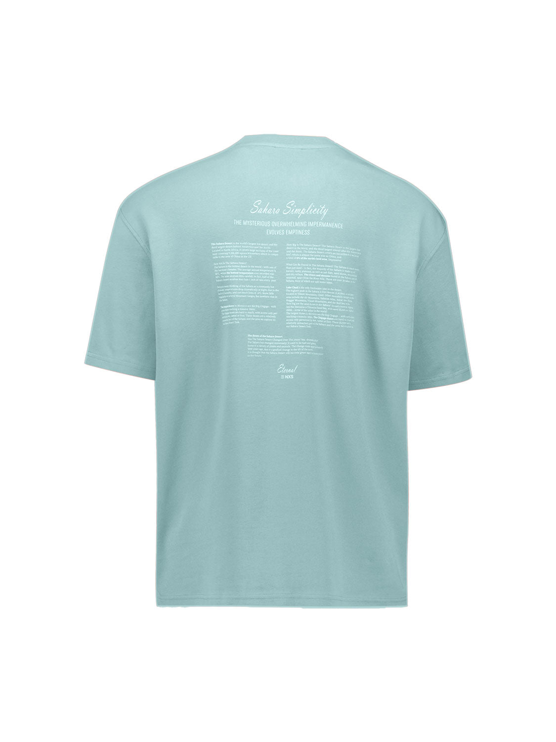 Short-sleeve crewneck T-shirt with back print | Seablue