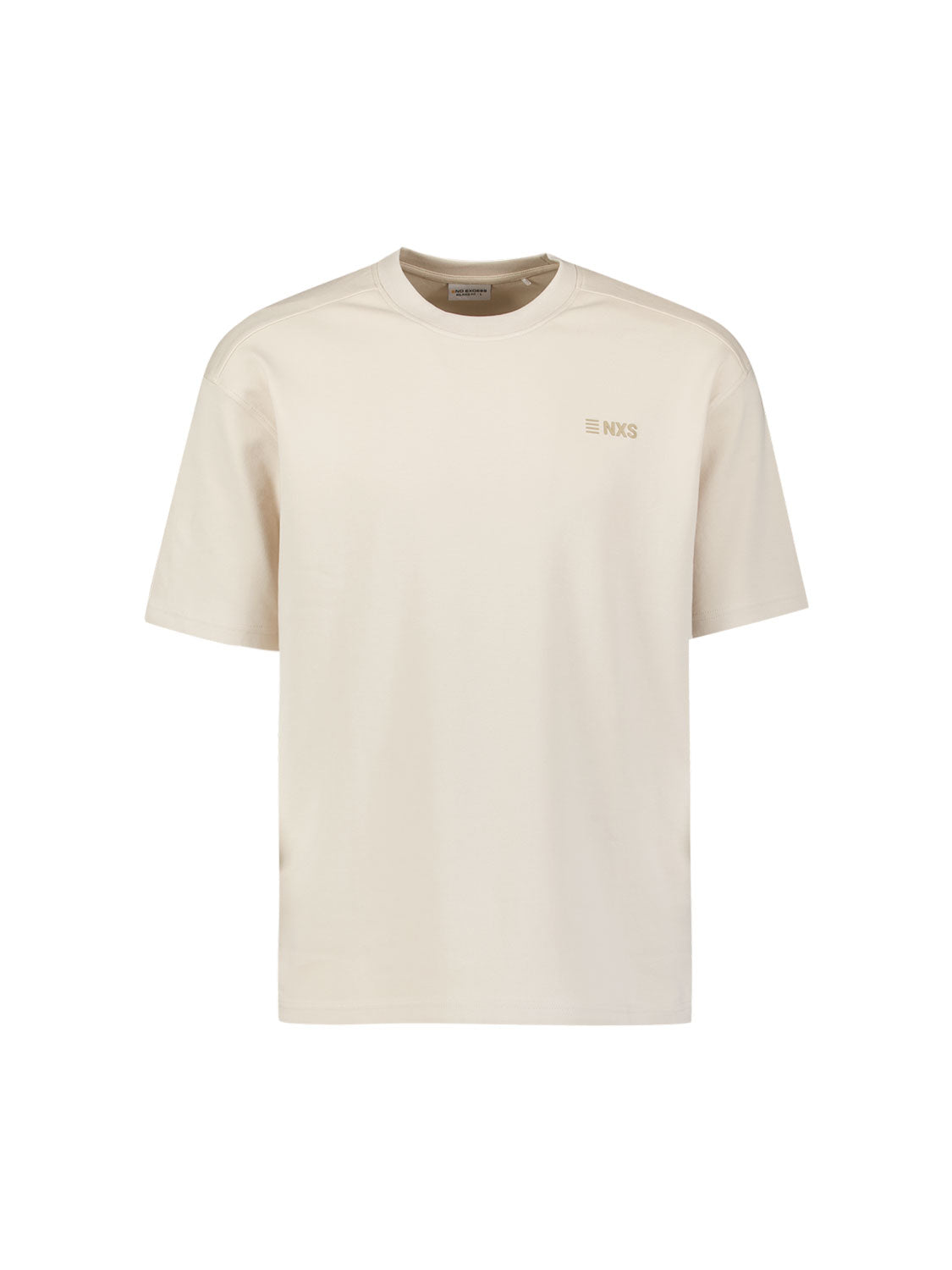 T-Shirt mit Rundhalsausschnitt, kurzen Ärmeln und Aufdruck auf dem Rücken | Stone