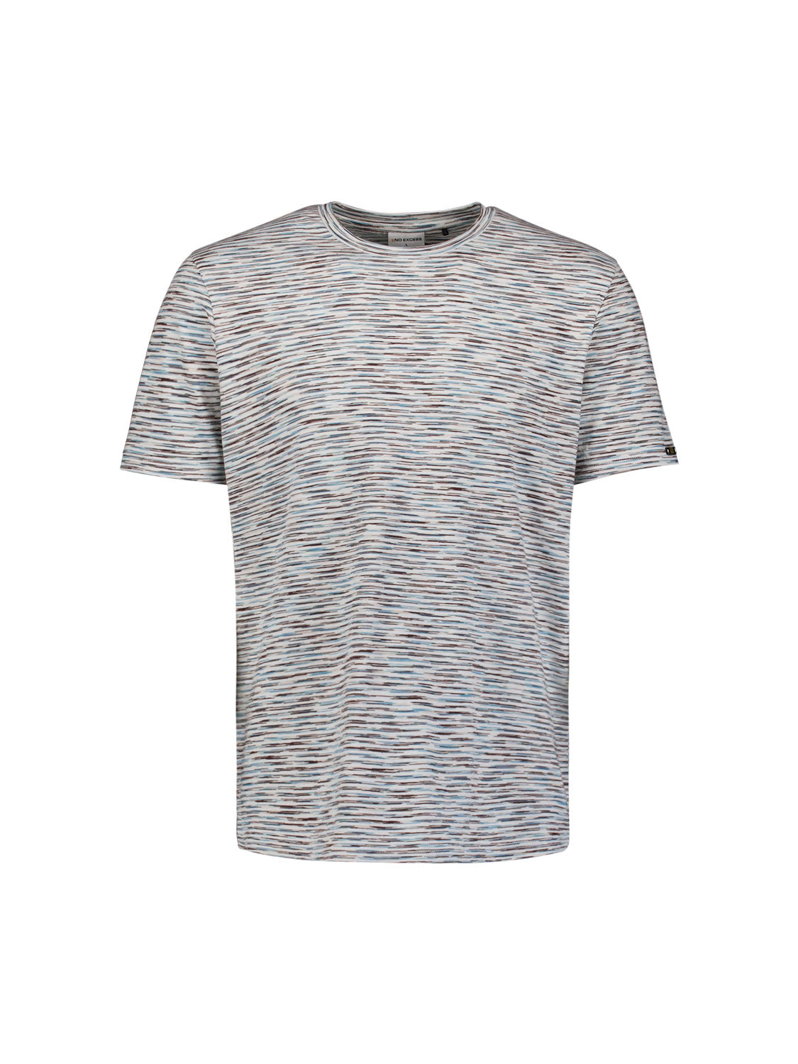 Gestreiftes T-Shirt mit Rundhalsausschnitt und kurzen Ärmeln | White