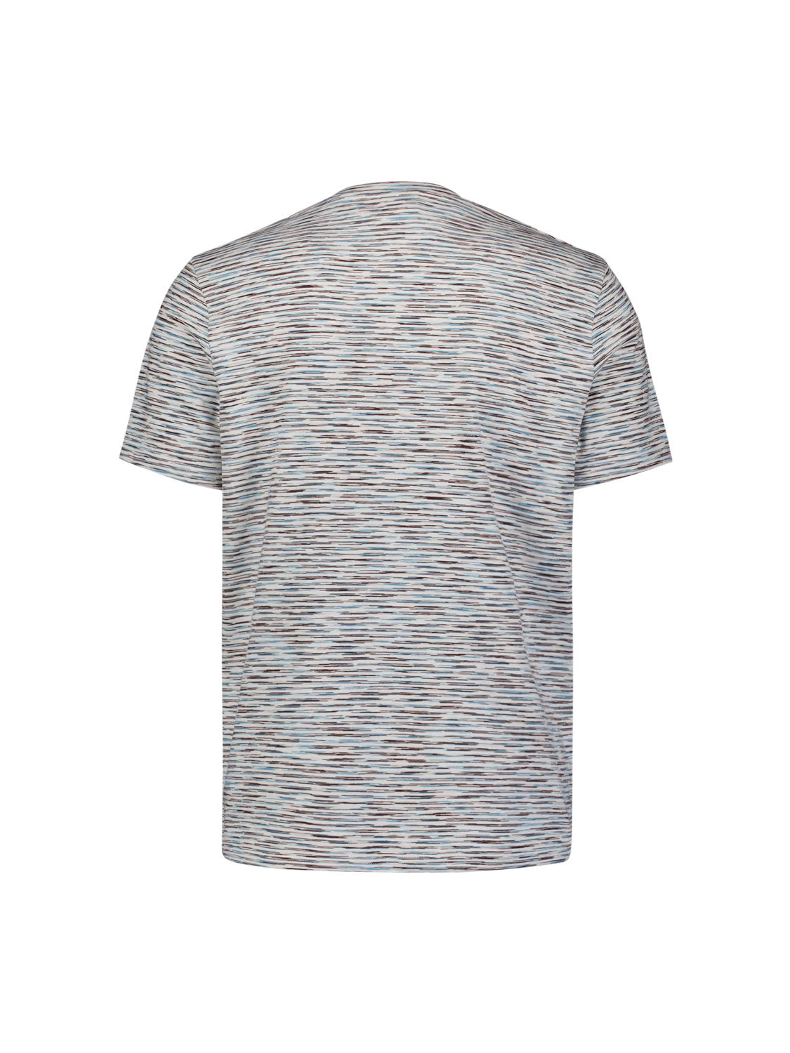 Gestreiftes T-Shirt mit Rundhalsausschnitt und kurzen Ärmeln | White