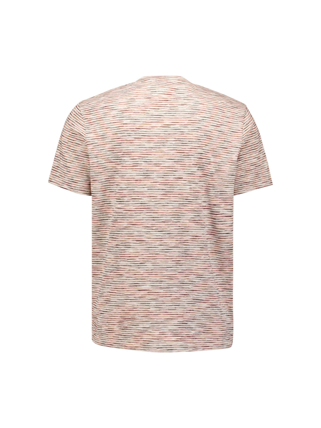 Short-sleeve striped crewneck T-shirt | Stone