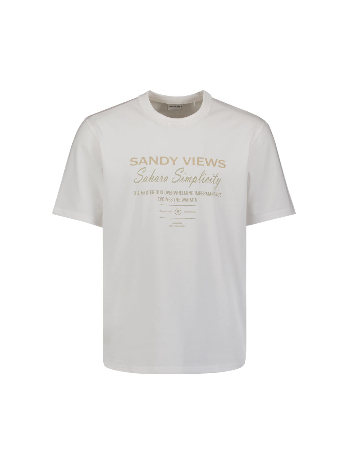 Short-sleeve crewneck T-shirt with print | White