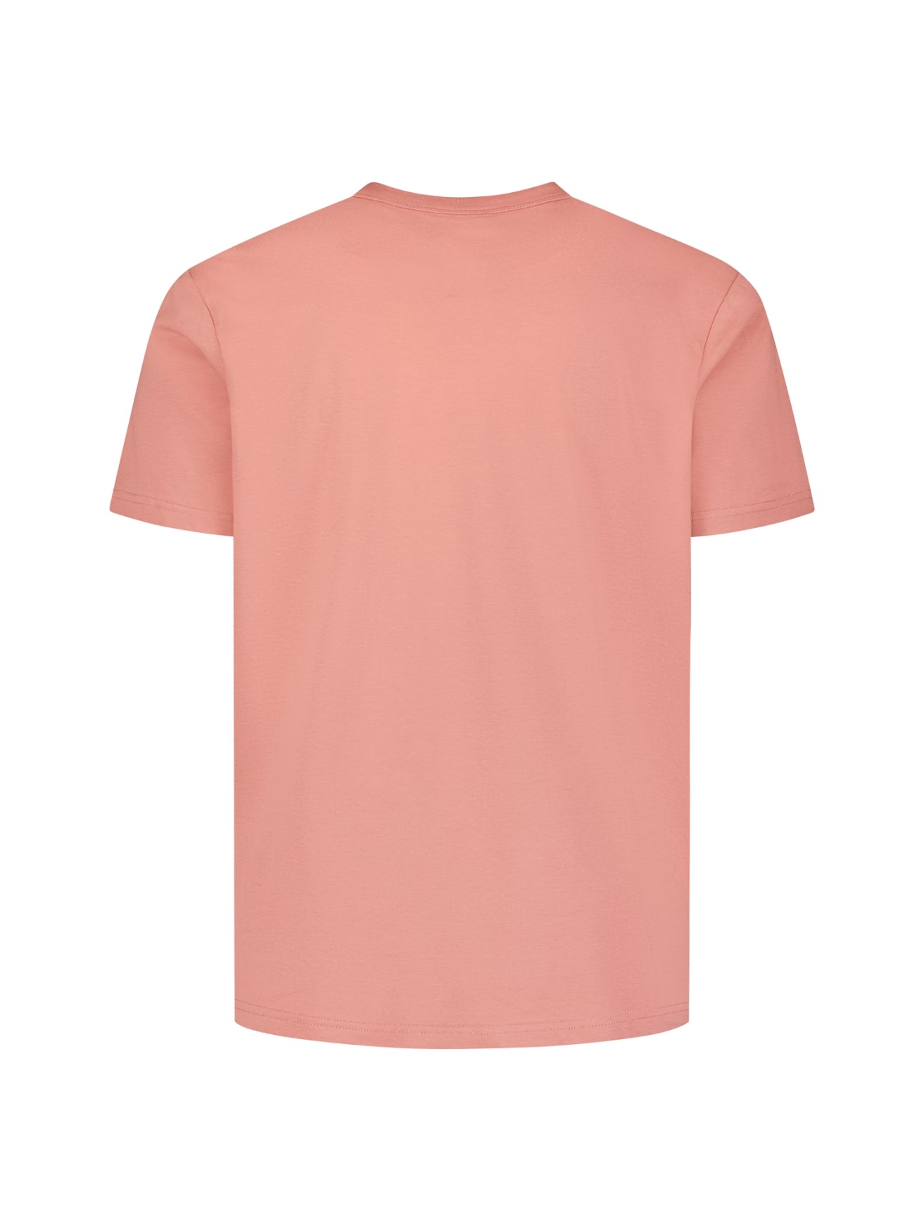 Kurzärmeliges T-Shirt mit Rundhalsausschnitt und Aufdruck | Coral