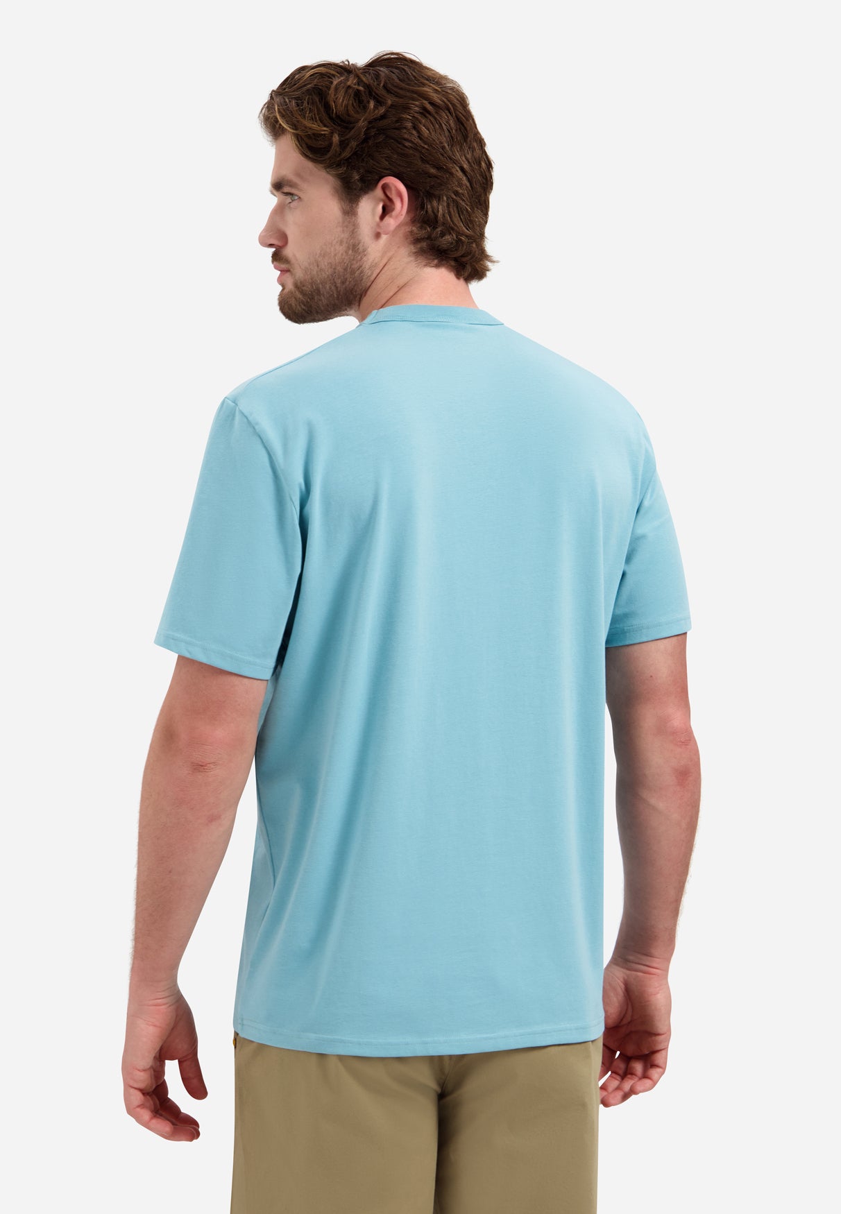 T-Shirt mit Rundhalsausschnitt, kurzen Ärmeln und Aufdruck | Seablue