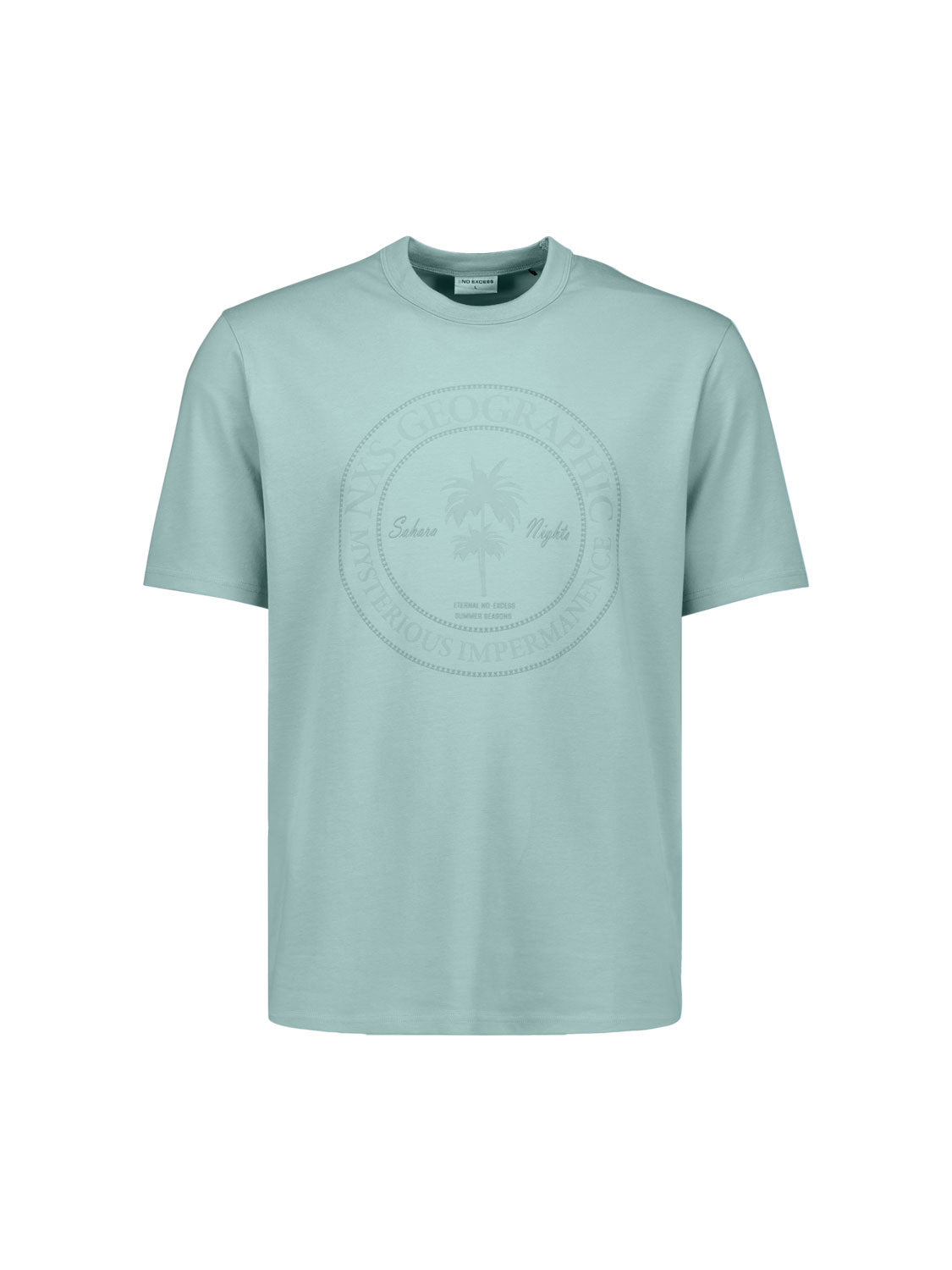 hort-sleeve crewneck T-shirt with print | Seablue