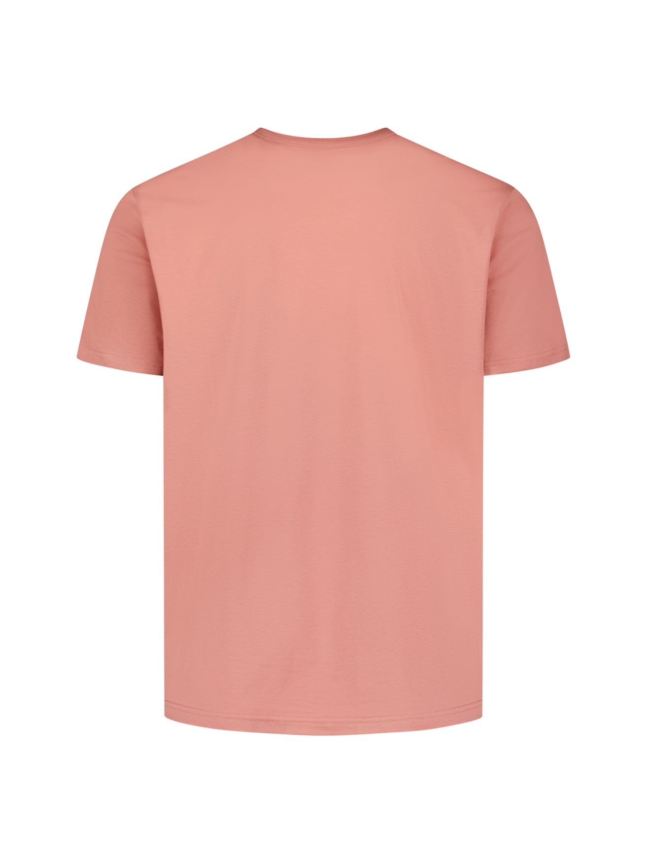 hort-sleeve crewneck T-shirt with print | Coral