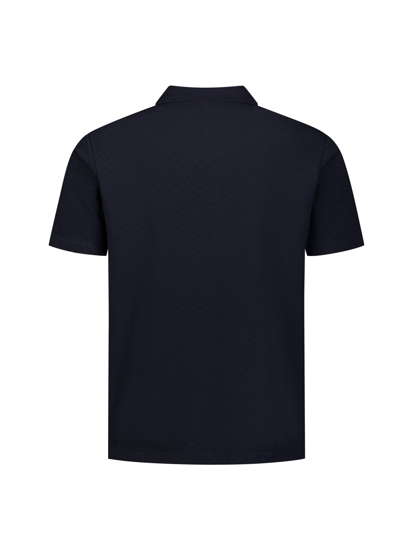 Polohemd mit V-Ausschnitt, kurzen Ärmeln und Struktur | Night