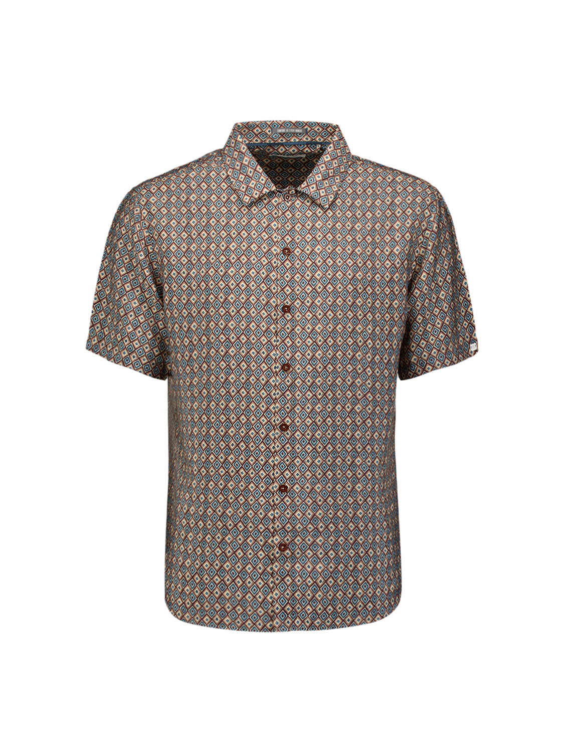 Kurzarm-Shirt mit Allover-Druck | Seablue