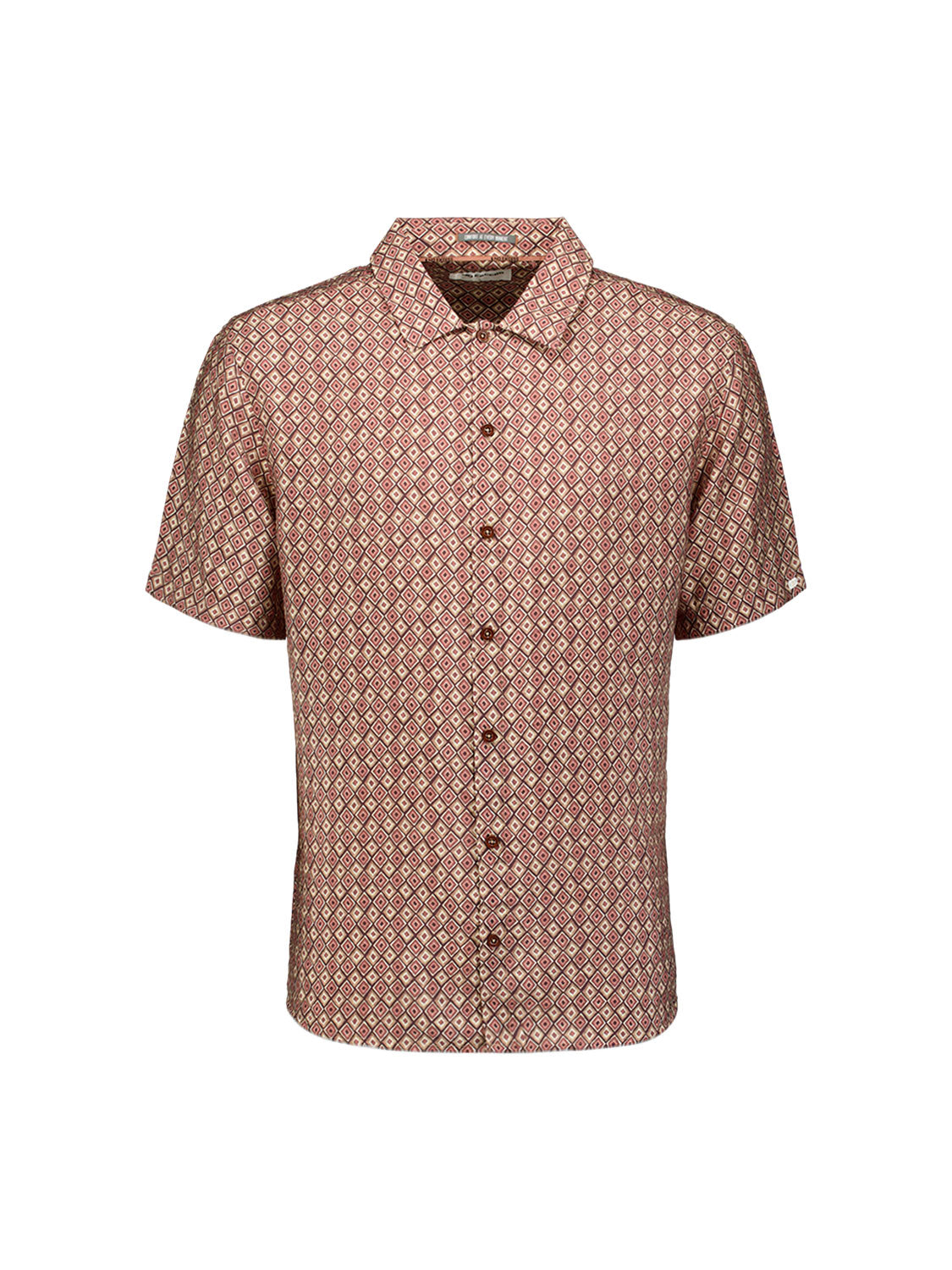 Kurzarm-Shirt mit Allover-Druck | Coral