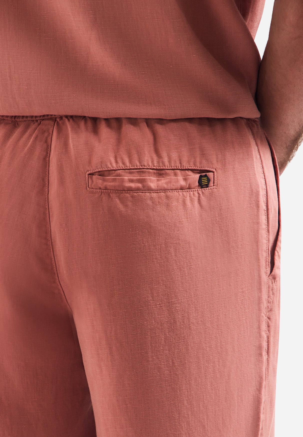 Chino-Shorts mit Kordelzug | Koralle