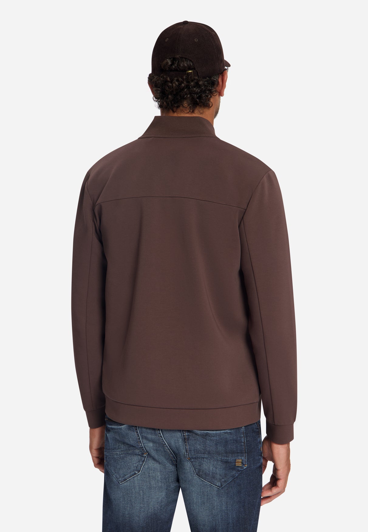 Bomber Sweatjacke | Dark Brown