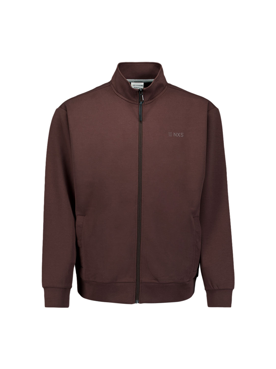 Zip-Up Sweat Jacket | Dark Brown