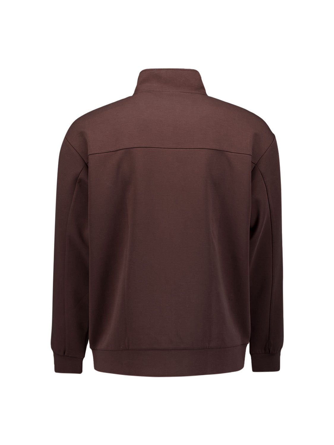 Zip-Up Sweat Jacket | Dark Brown