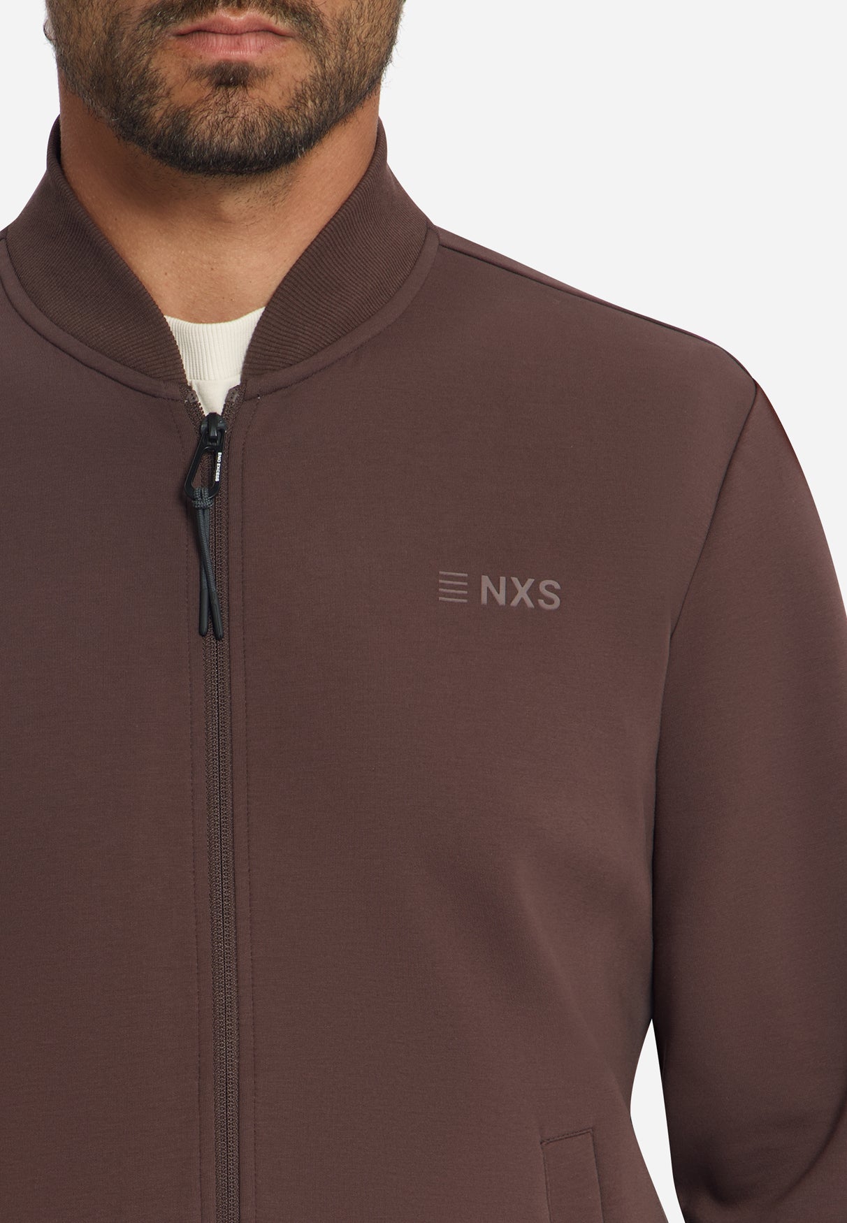 Bomber Sweatjacke | Dark Brown