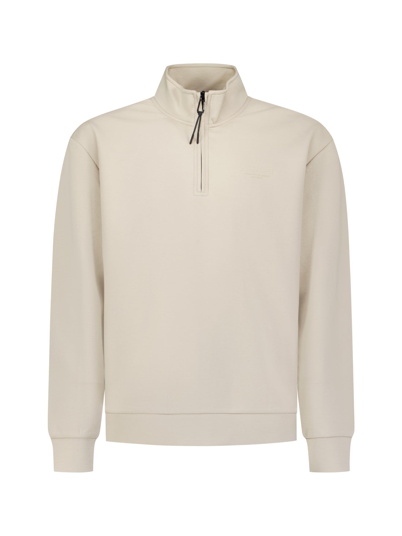 Sweatshirt mit Half-Zip | Cement