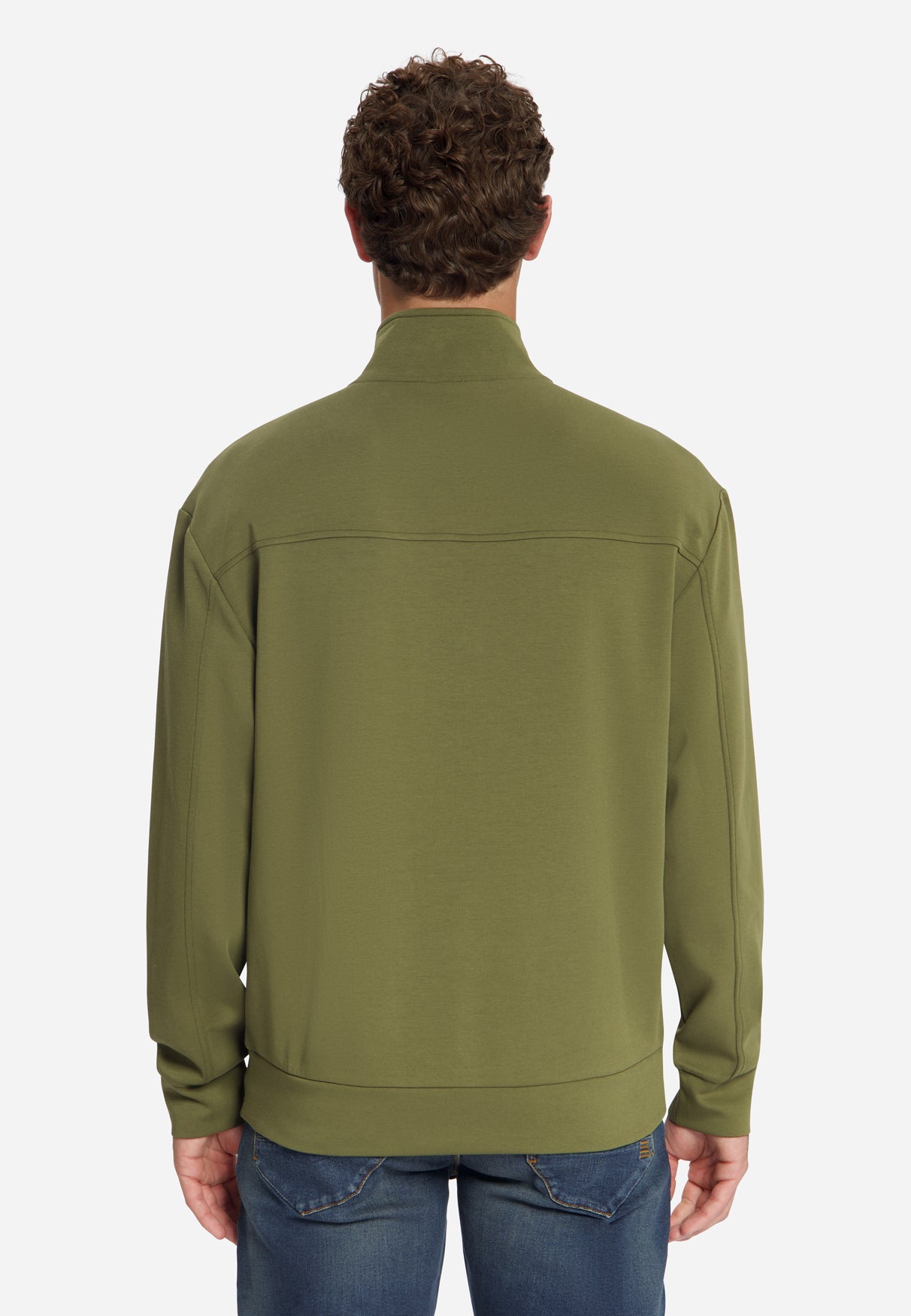 Sweatshirt mit Half-Zip | Moss