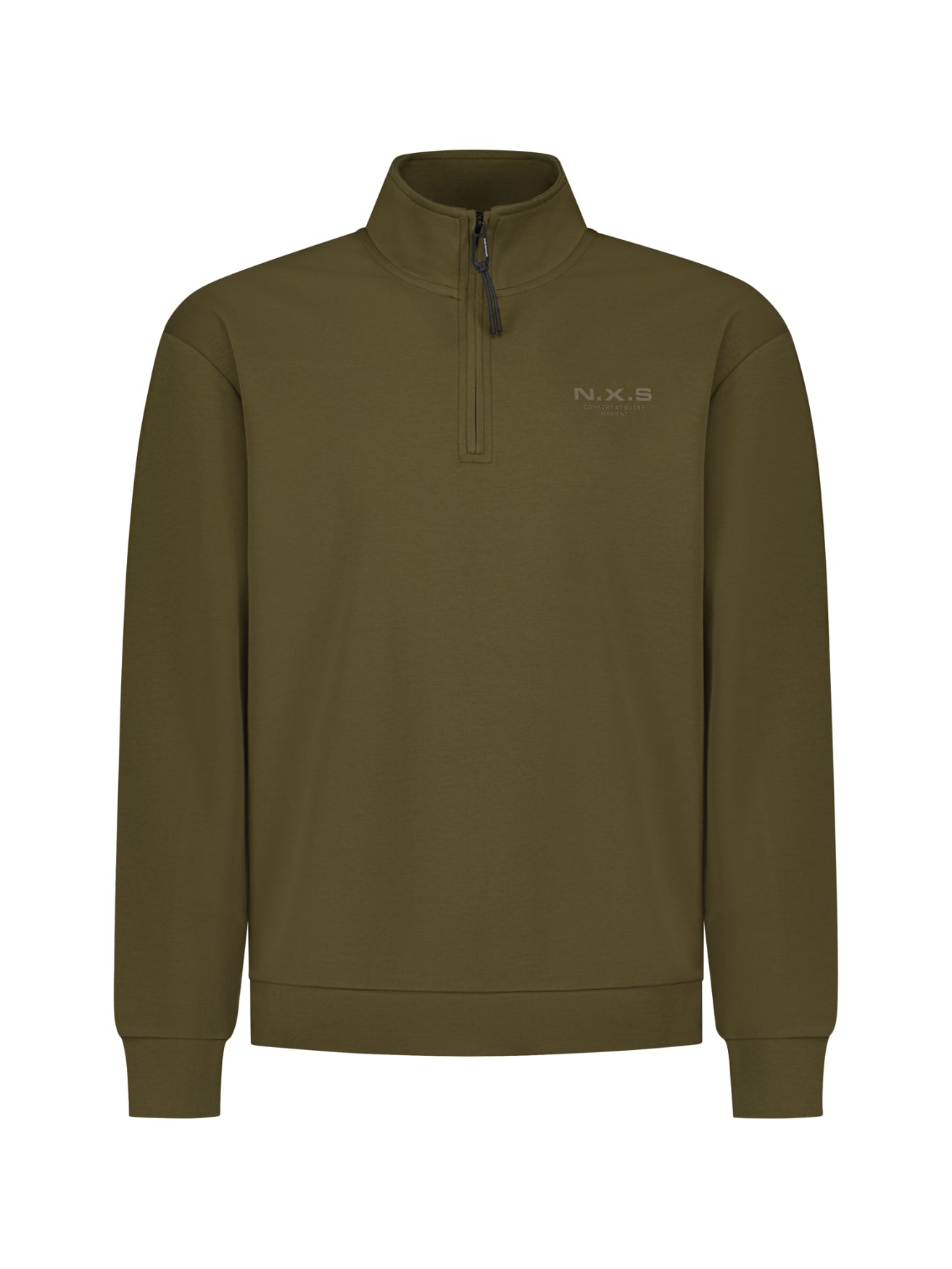 Sweatshirt mit Half-Zip | Moss