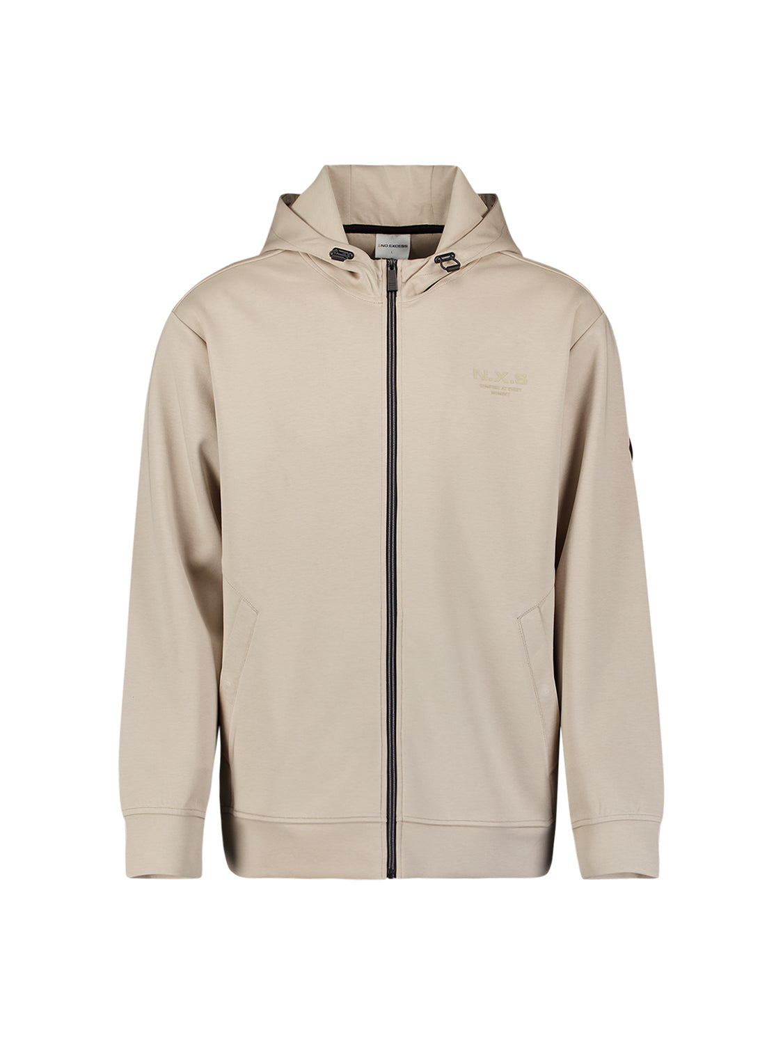 Hooded Zip-Up Sweater | Cement