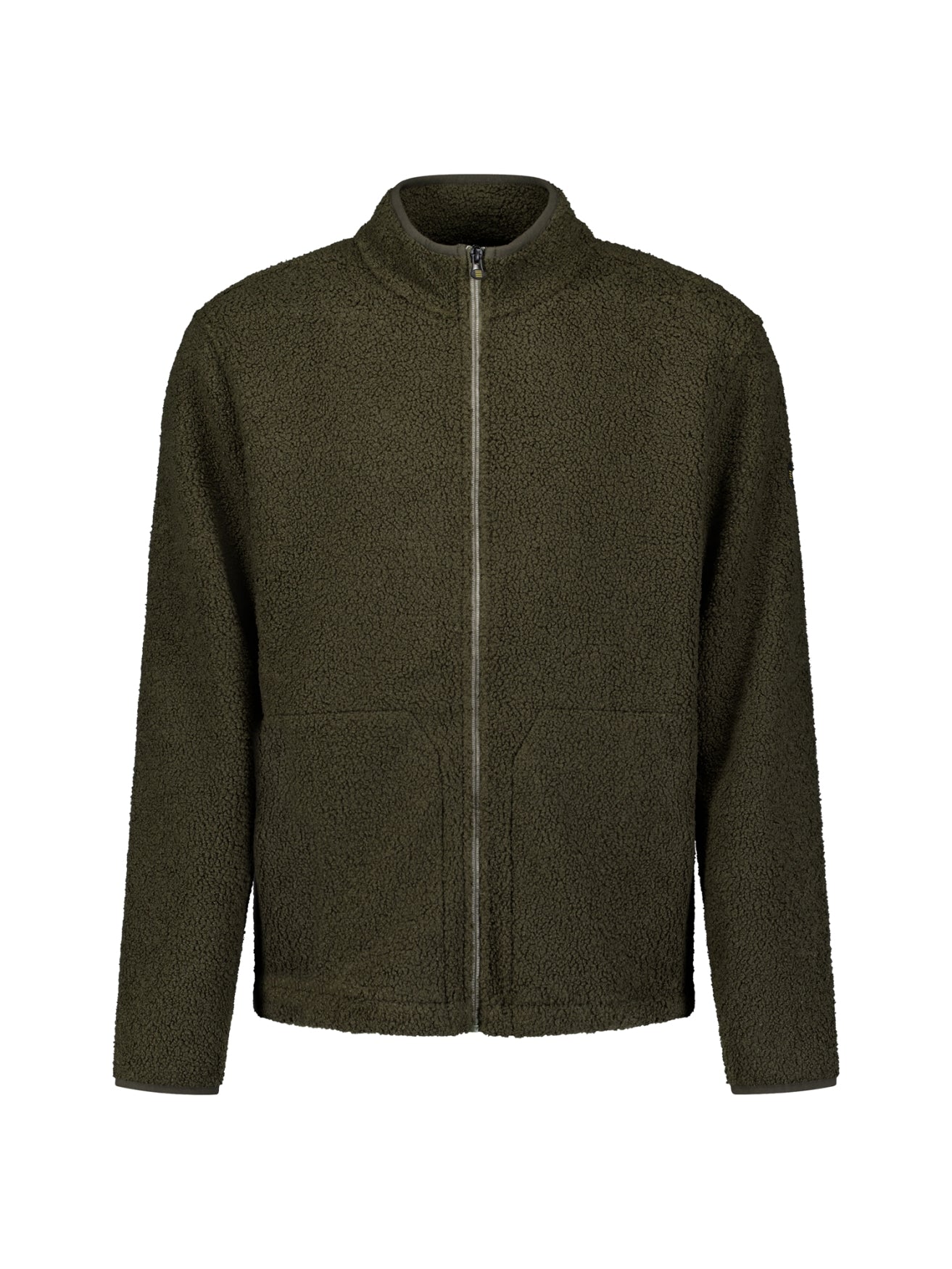 Teddy-Sweater mit Reißverschluss | Moss
