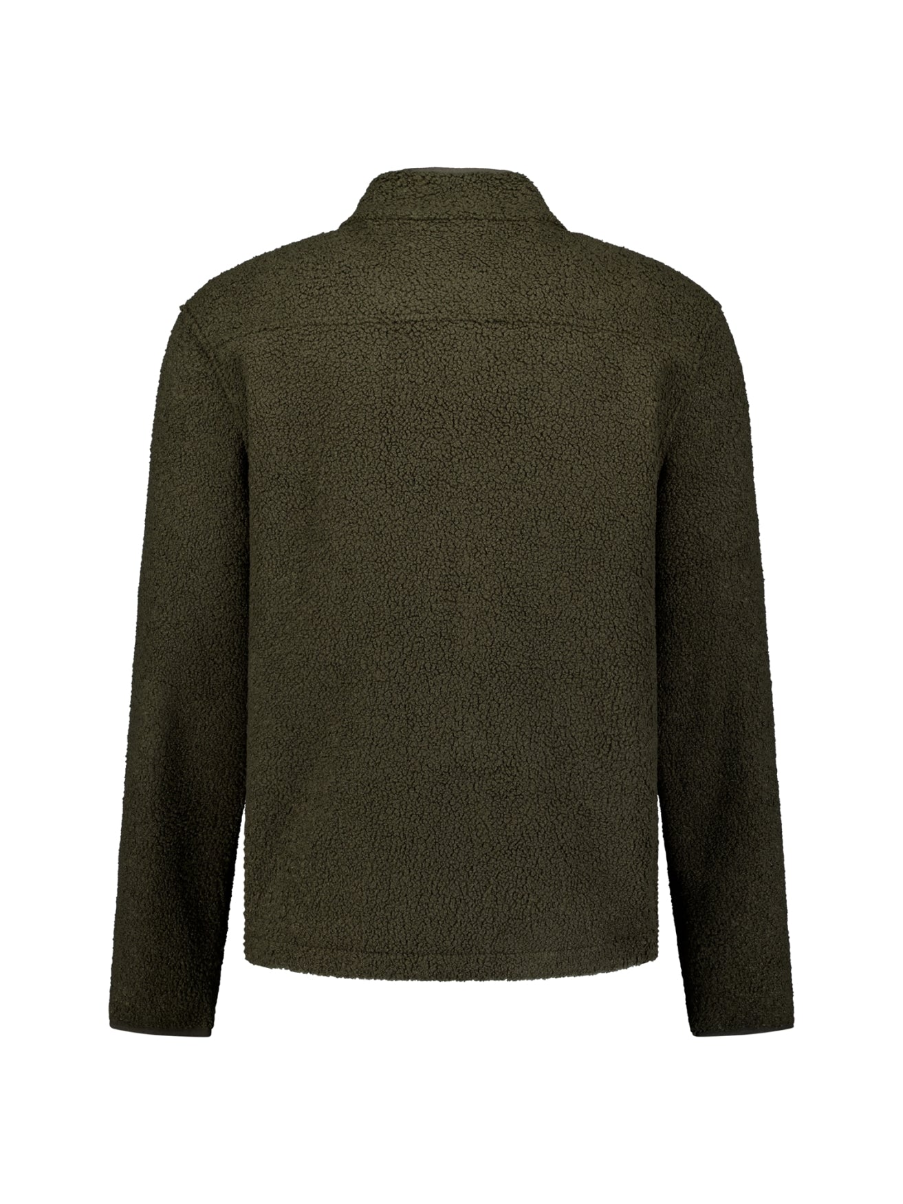 Teddy-Sweater mit Reißverschluss | Moss