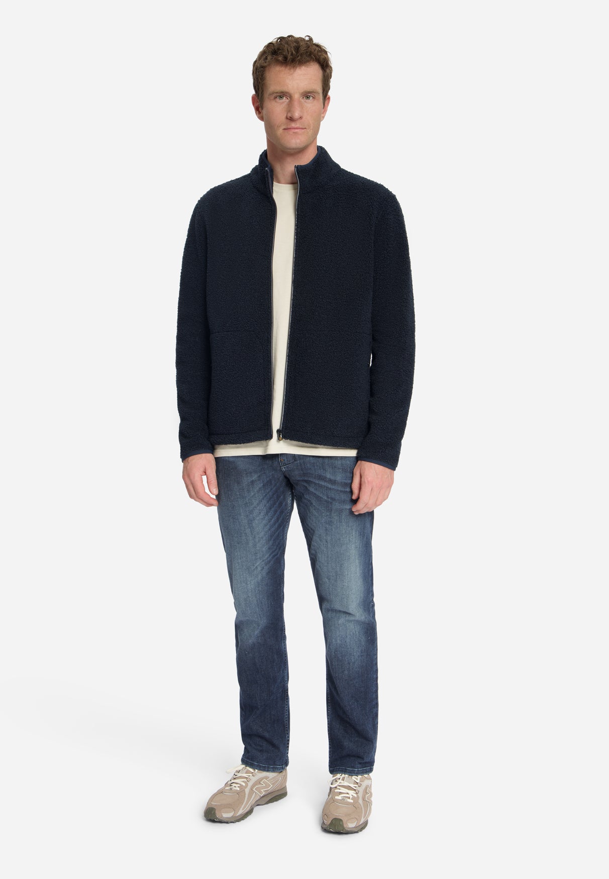 Teddy-Sweater mit Reißverschluss | Dark Night