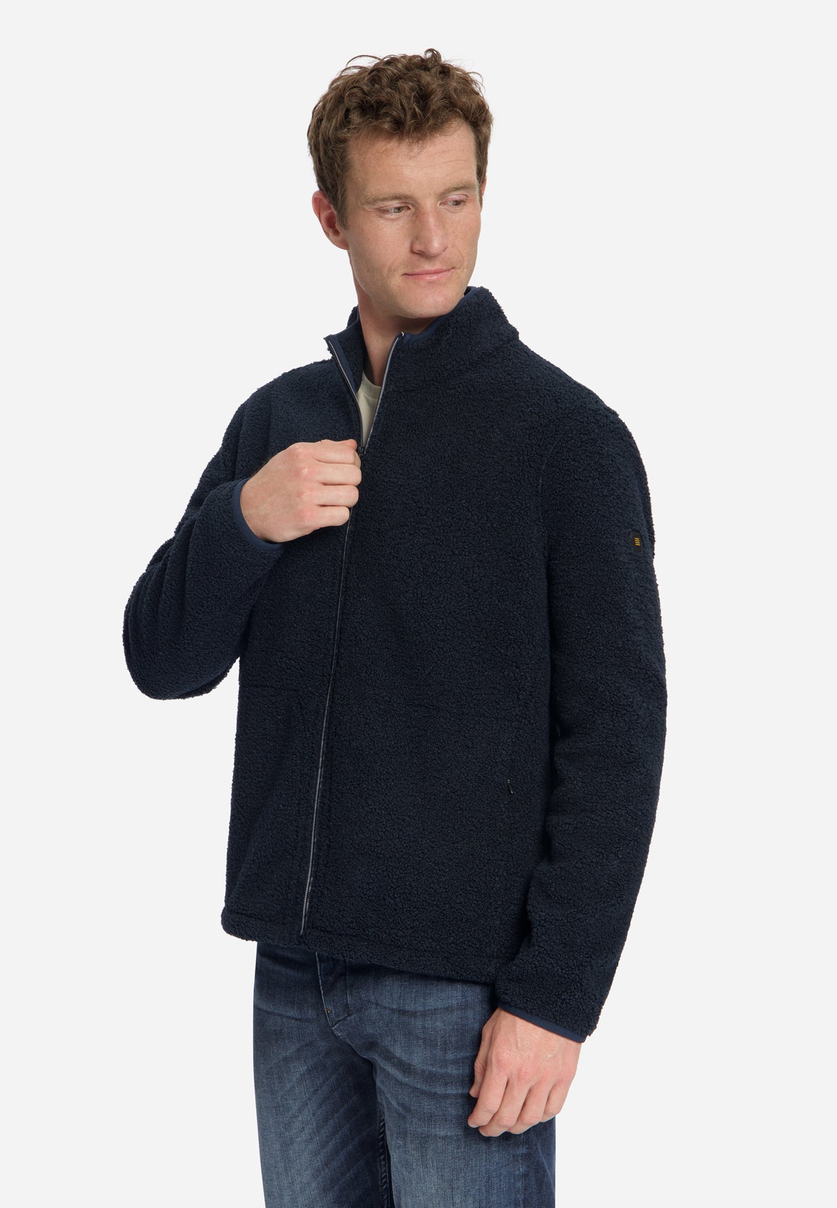 Teddy-Sweater mit Reißverschluss | Dark Night