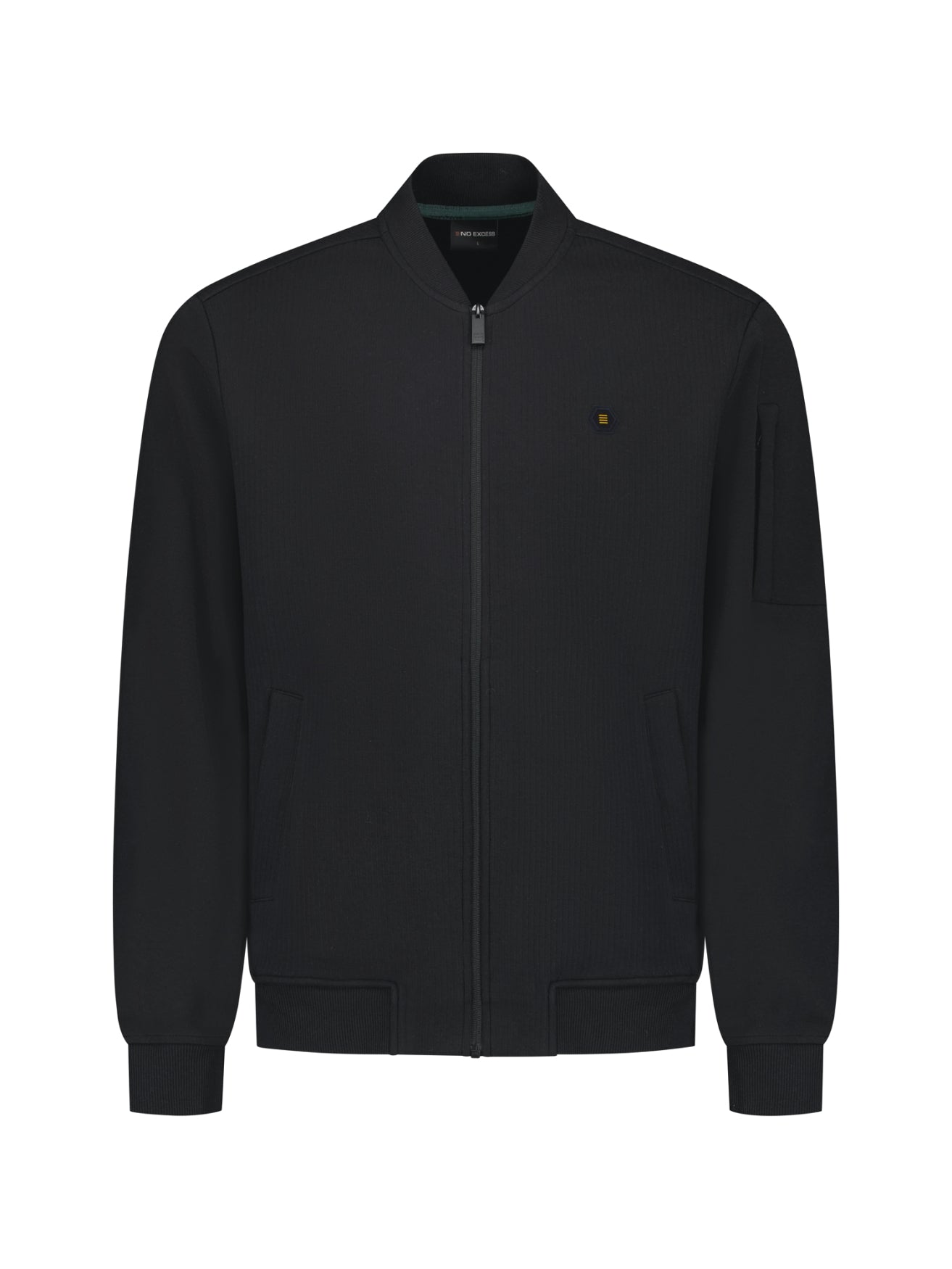 Jacquard-Bomber-Sweater | Black
