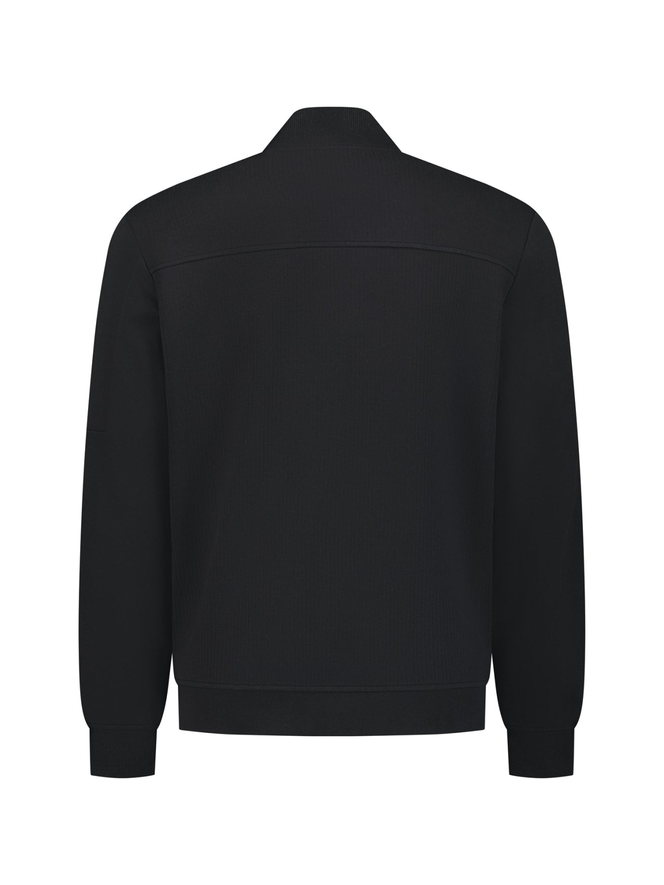 Jacquard-Bomber-Sweater | Black