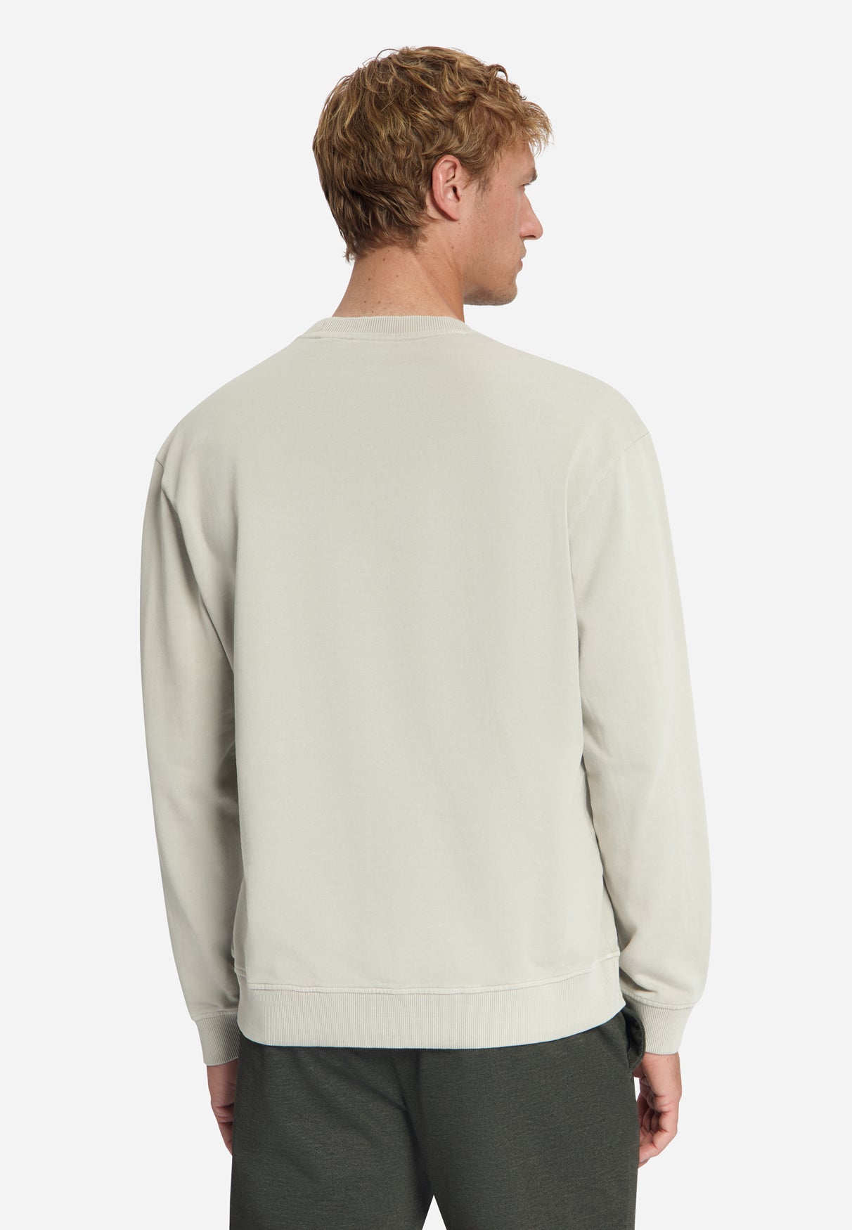 Sweatshirt mit Rundhalsausschnitt | Cement