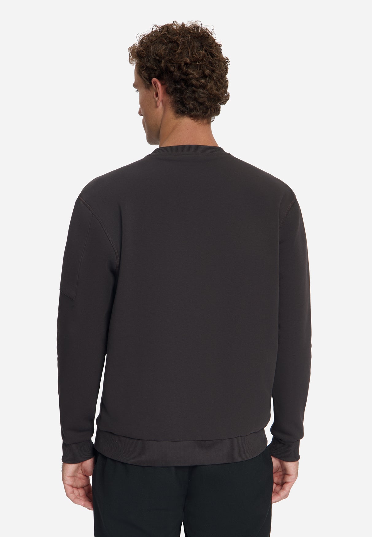 Sweatshirt mit Rundhalsausschnitt | Dark Brown