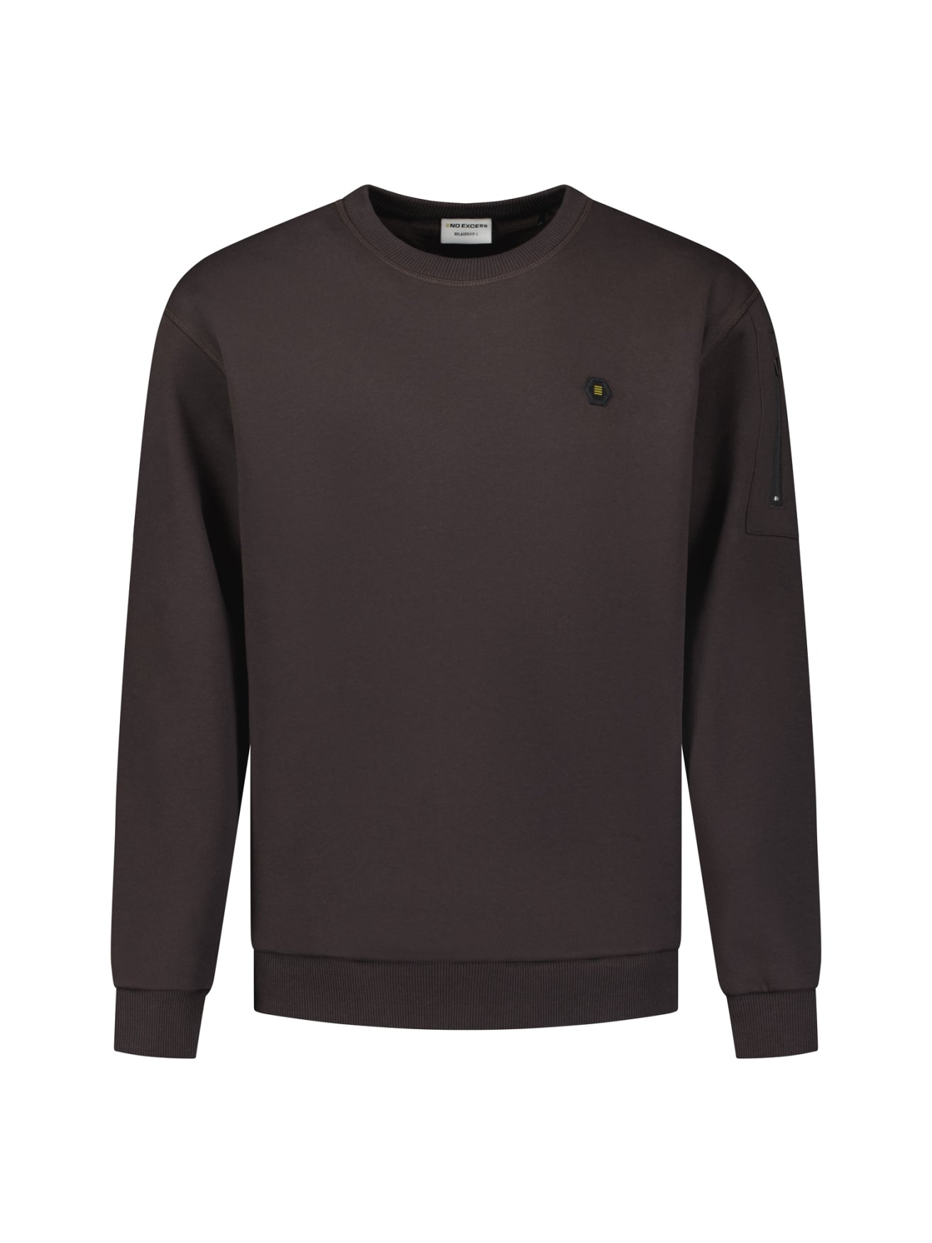 Sweatshirt mit Rundhalsausschnitt | Dark Brown