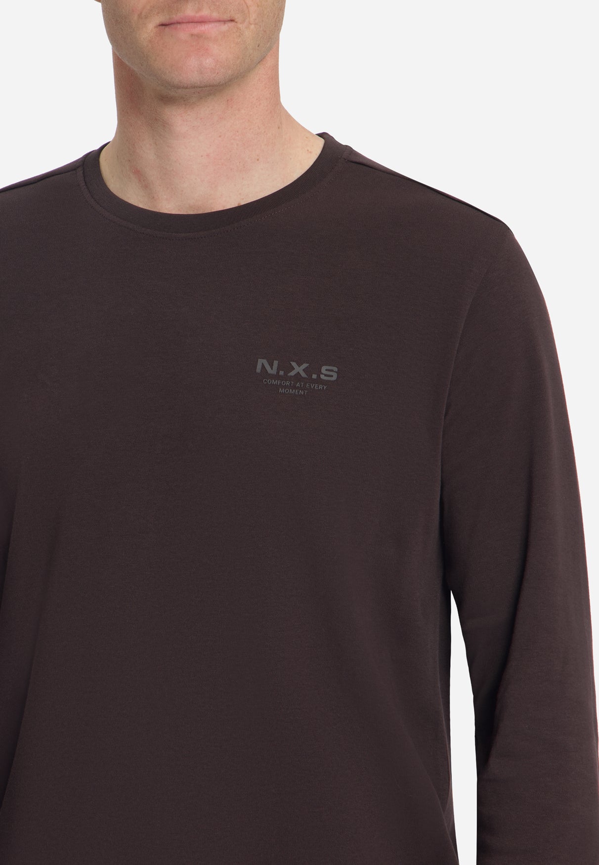 Interlock Long Sleeve T-Shirt | Dark Brown