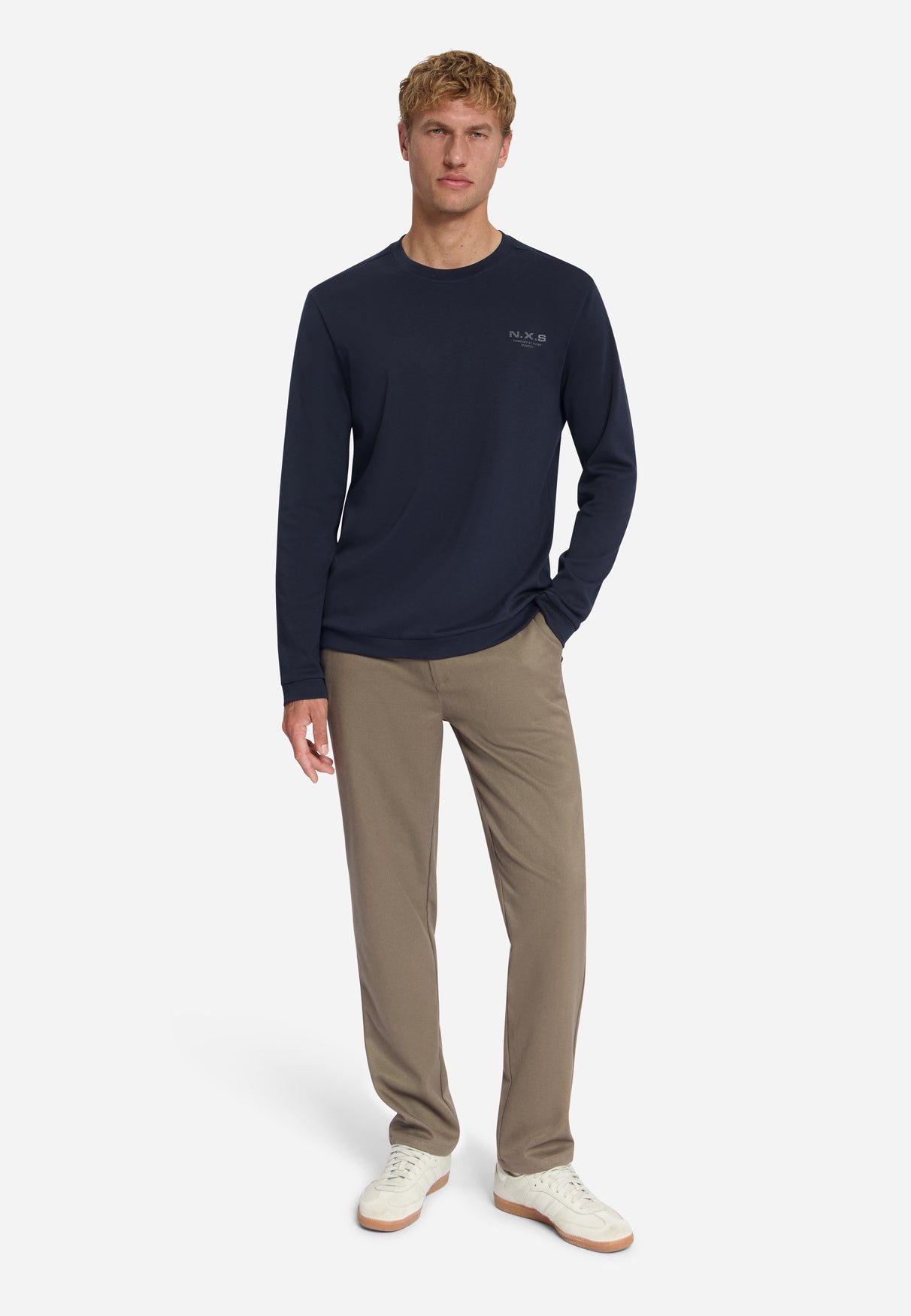Interlock Long Sleeve T-Shirt | Dark Night
