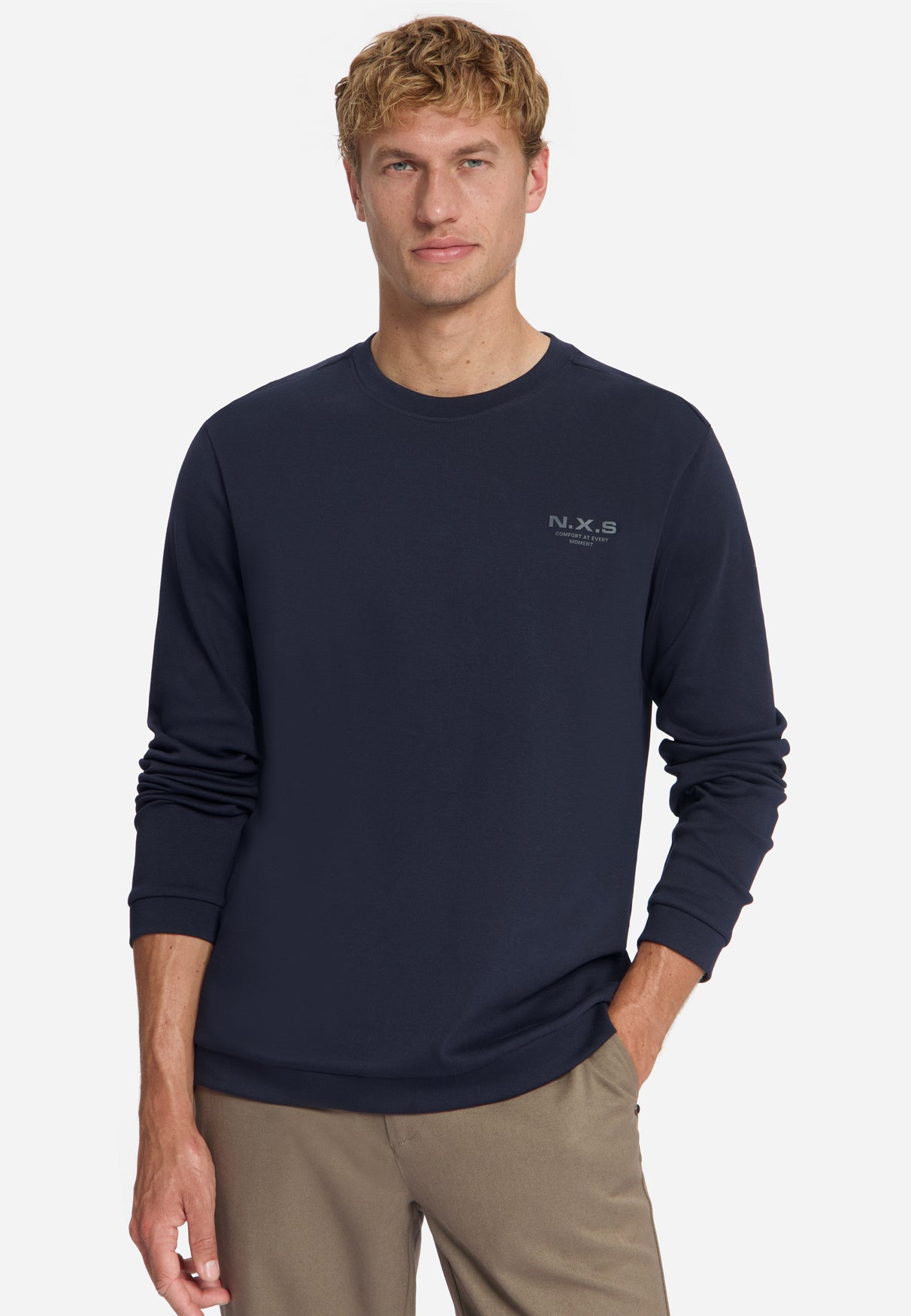 Interlock Long Sleeve T-Shirt | Dark Night