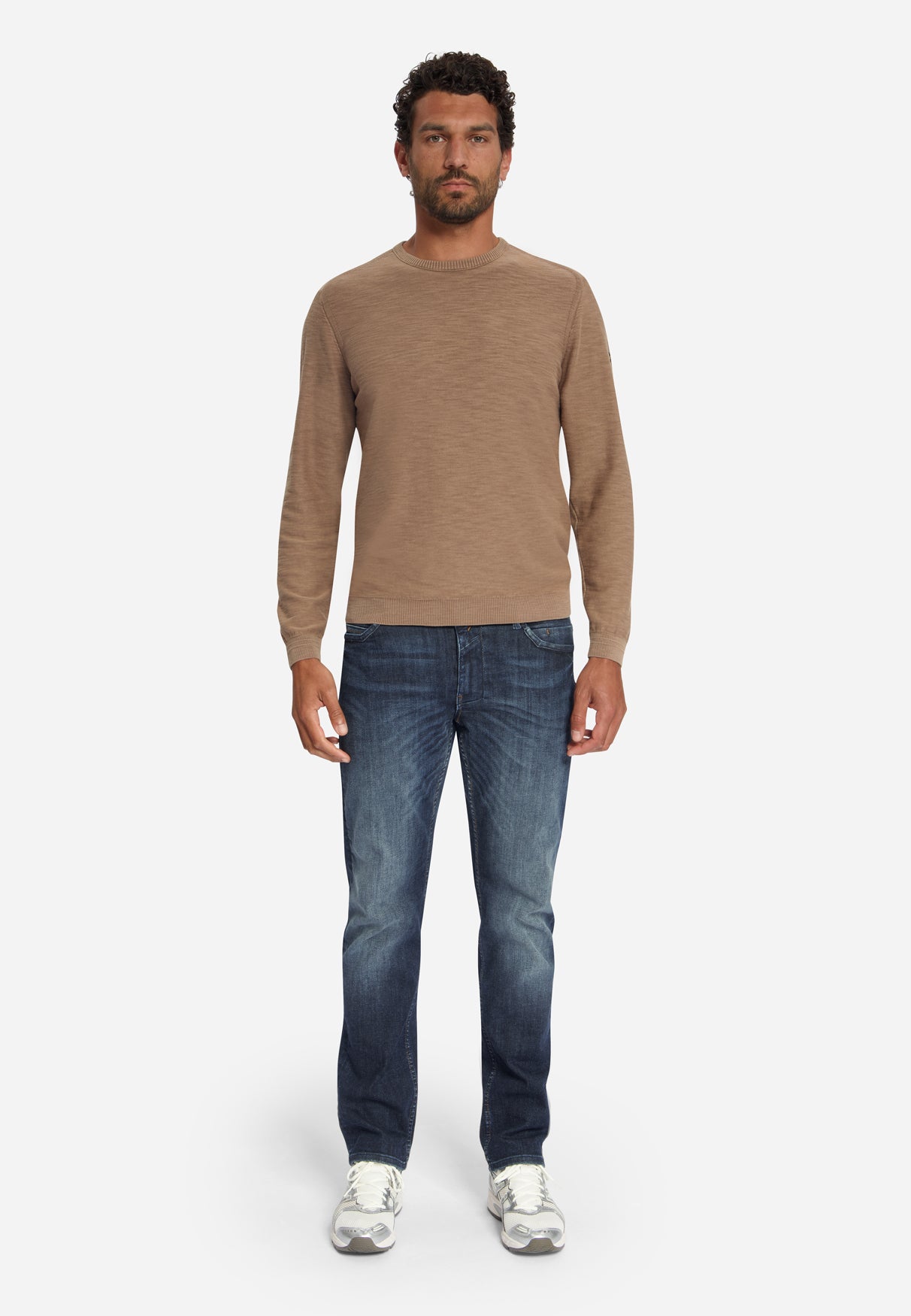 Slub Strickpullover | Light Brown