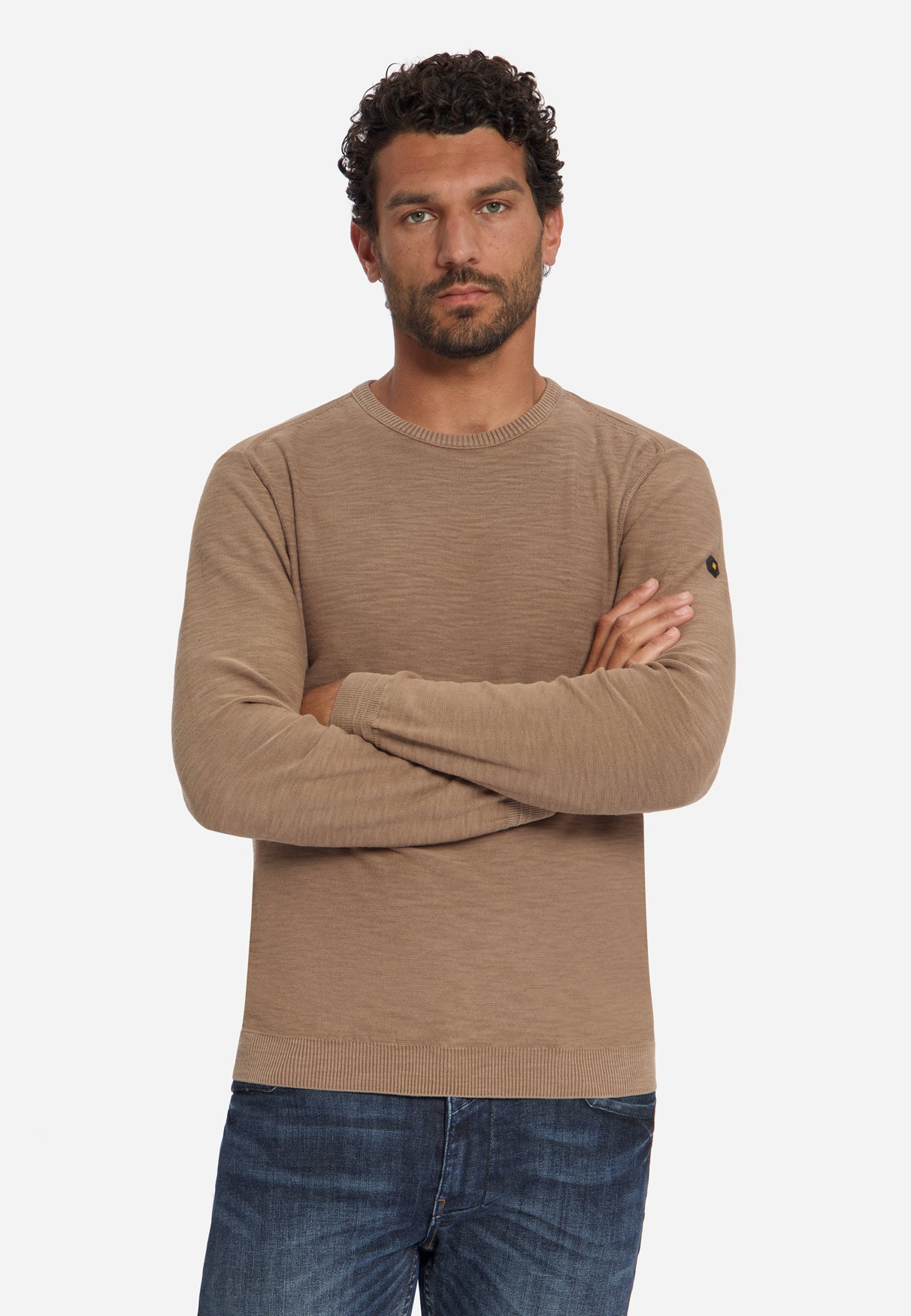 Slub Strickpullover | Light Brown