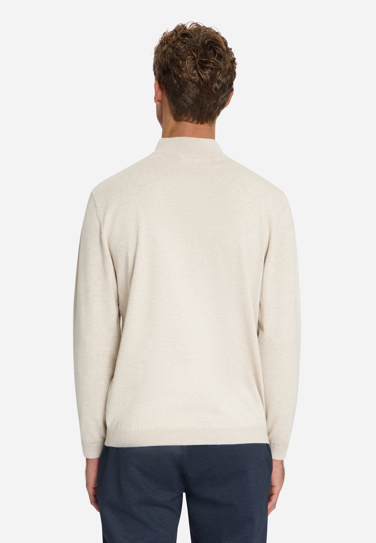 Fine Knit Turtleneck Jumper | Stone