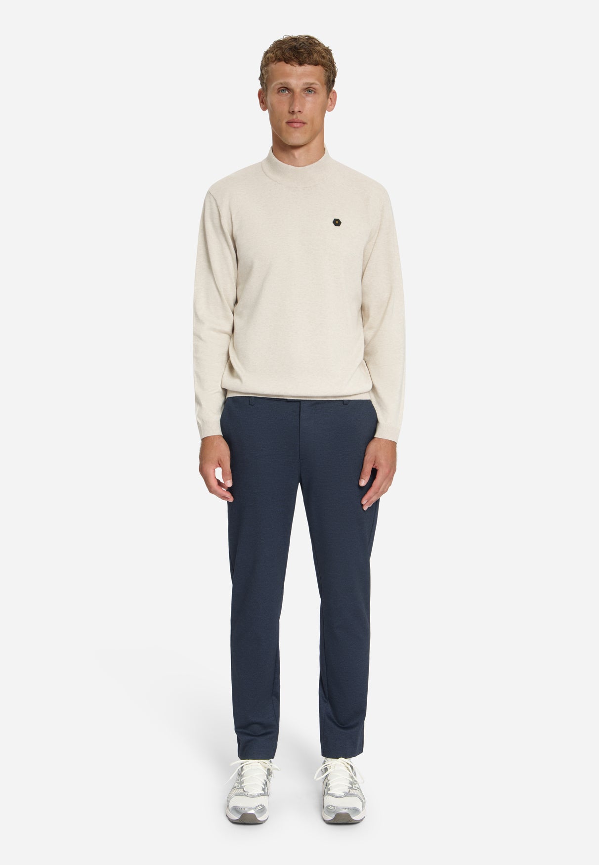 Fine Knit Turtleneck Jumper | Stone