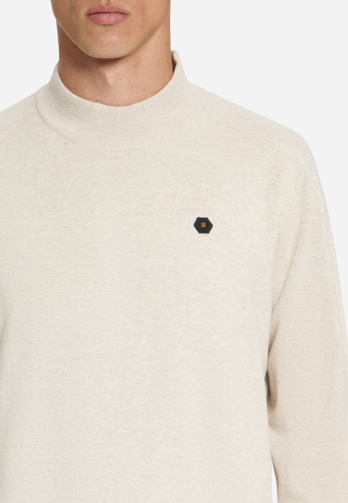 Feinstrick-Rollkragenpullover | stone